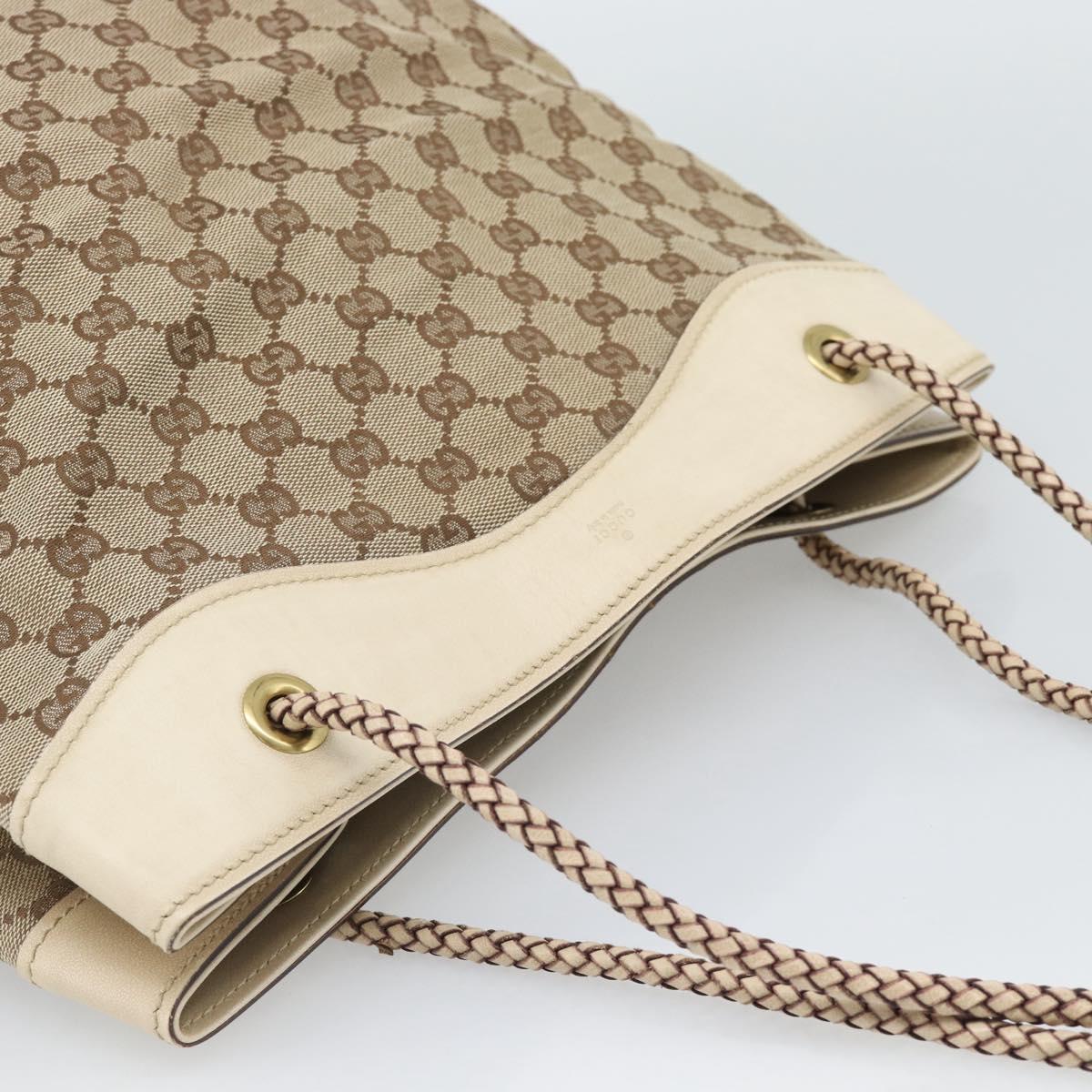 GUCCI GG Canvas Tote Bag Beige Gold 109141 Auth mr2652 image 6