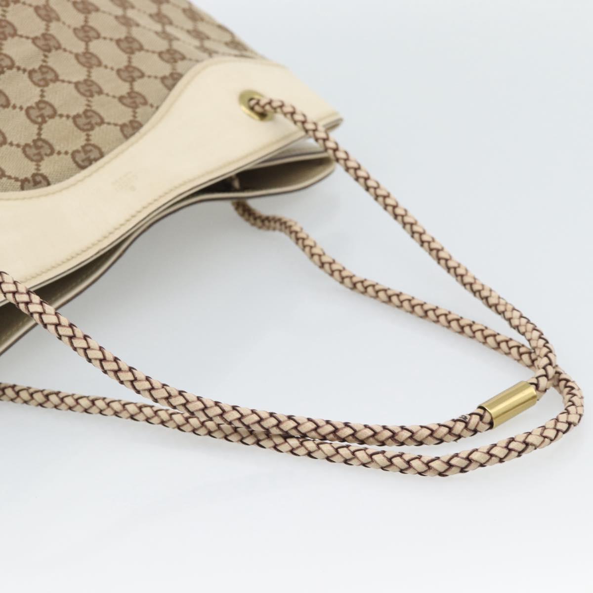 GUCCI GG Canvas Tote Bag Beige Gold 109141 Auth mr2652 image 7