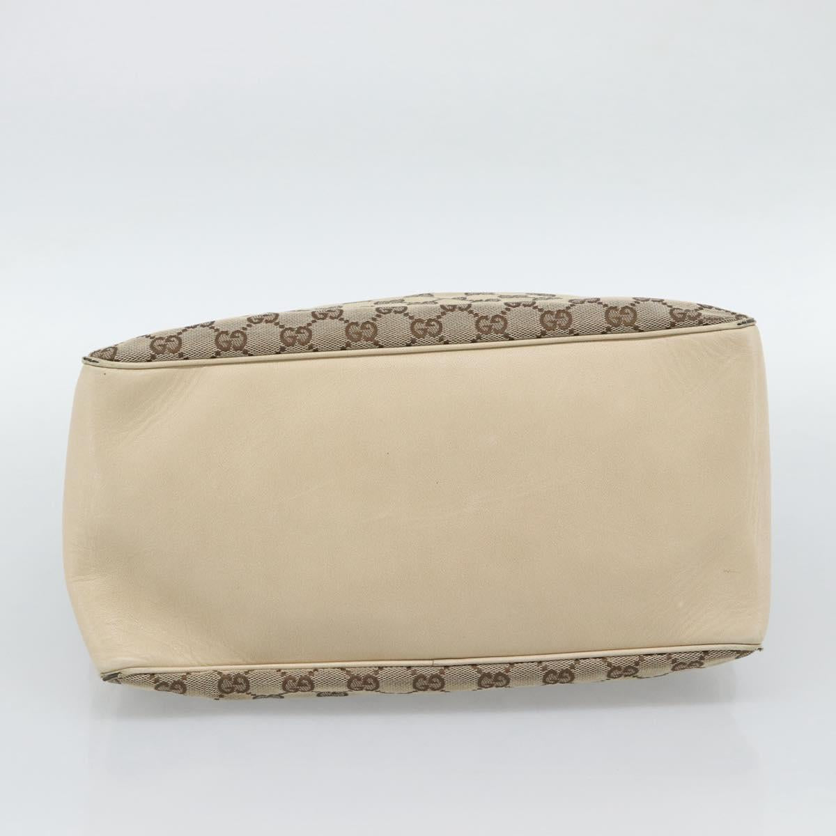 GUCCI GG Canvas Tote Bag Beige Gold 109141 Auth mr2652 image 9