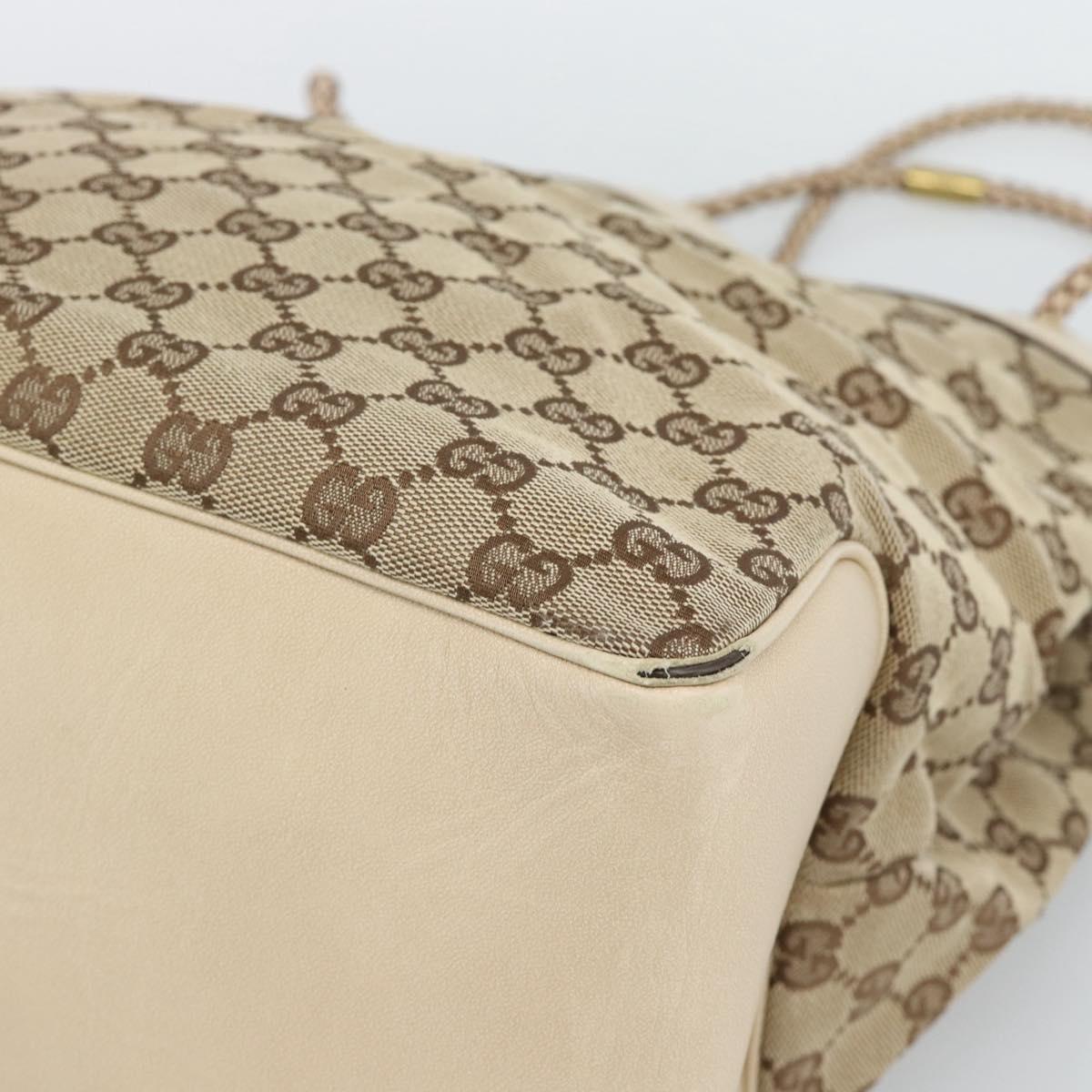 GUCCI GG Canvas Tote Bag Beige Gold 109141 Auth mr2652 image 10