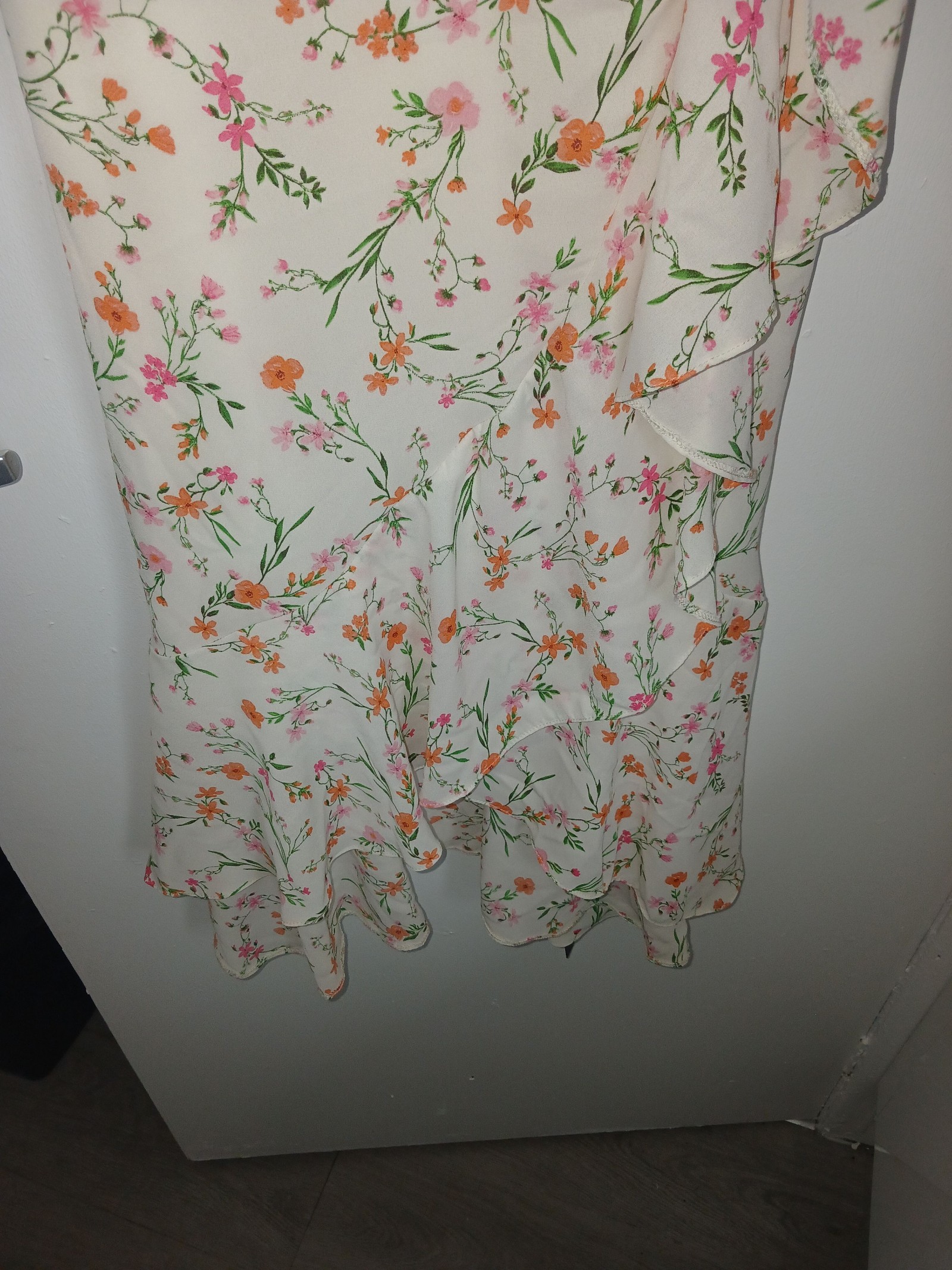 Roman Women's Ivory Floral One Shoulder Dress UK 10 image 5
