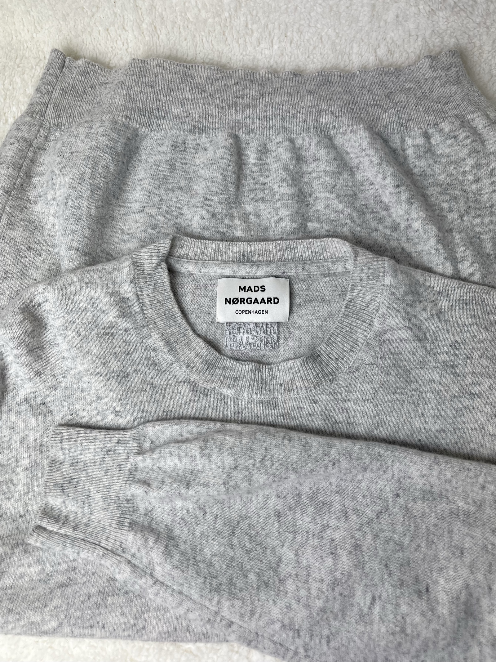 Mads Nørgaard Grey Wool Sweater Medium Crew Neck image 5