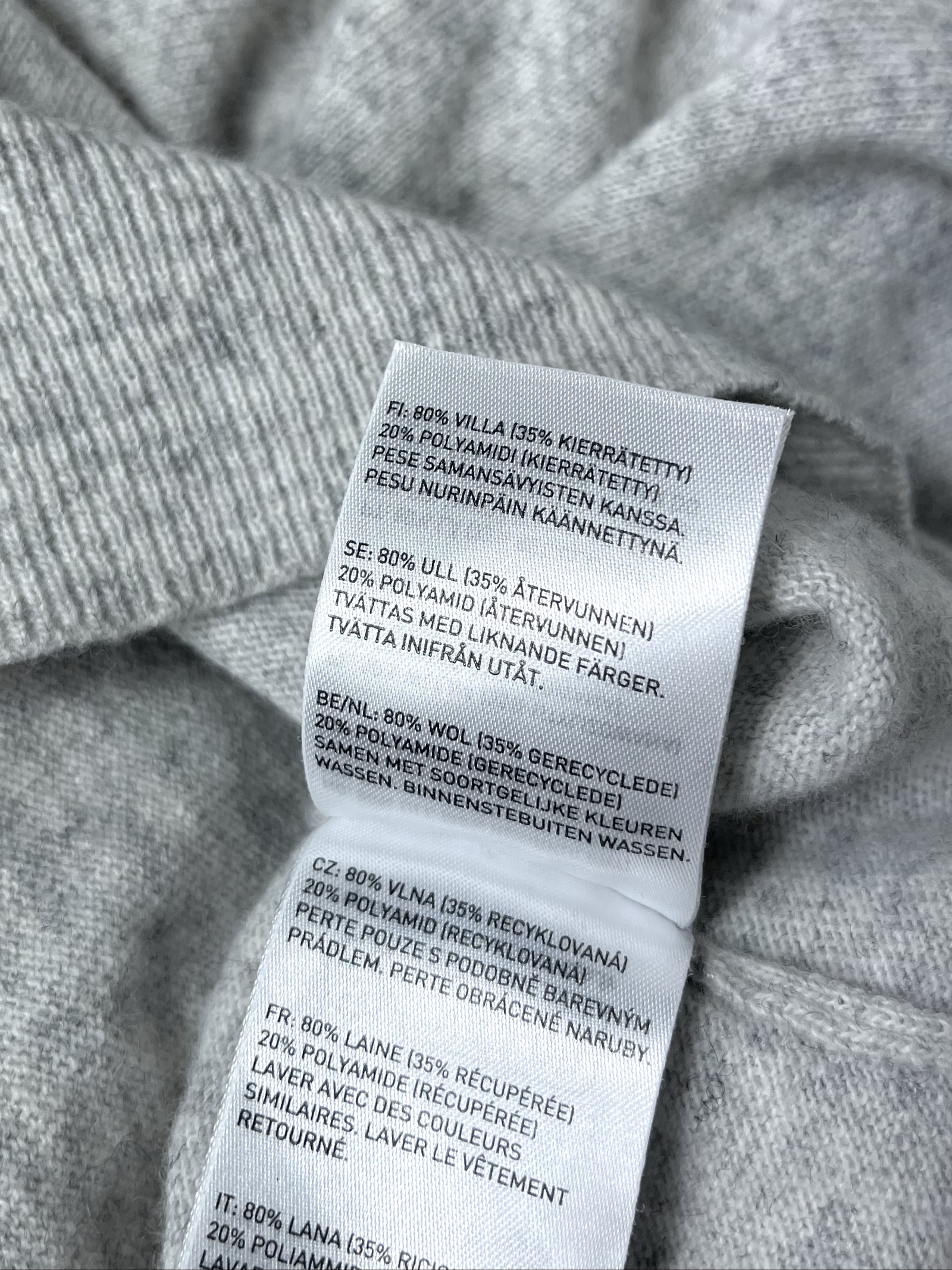 Mads Nørgaard Grey Wool Sweater Medium Crew Neck image 7