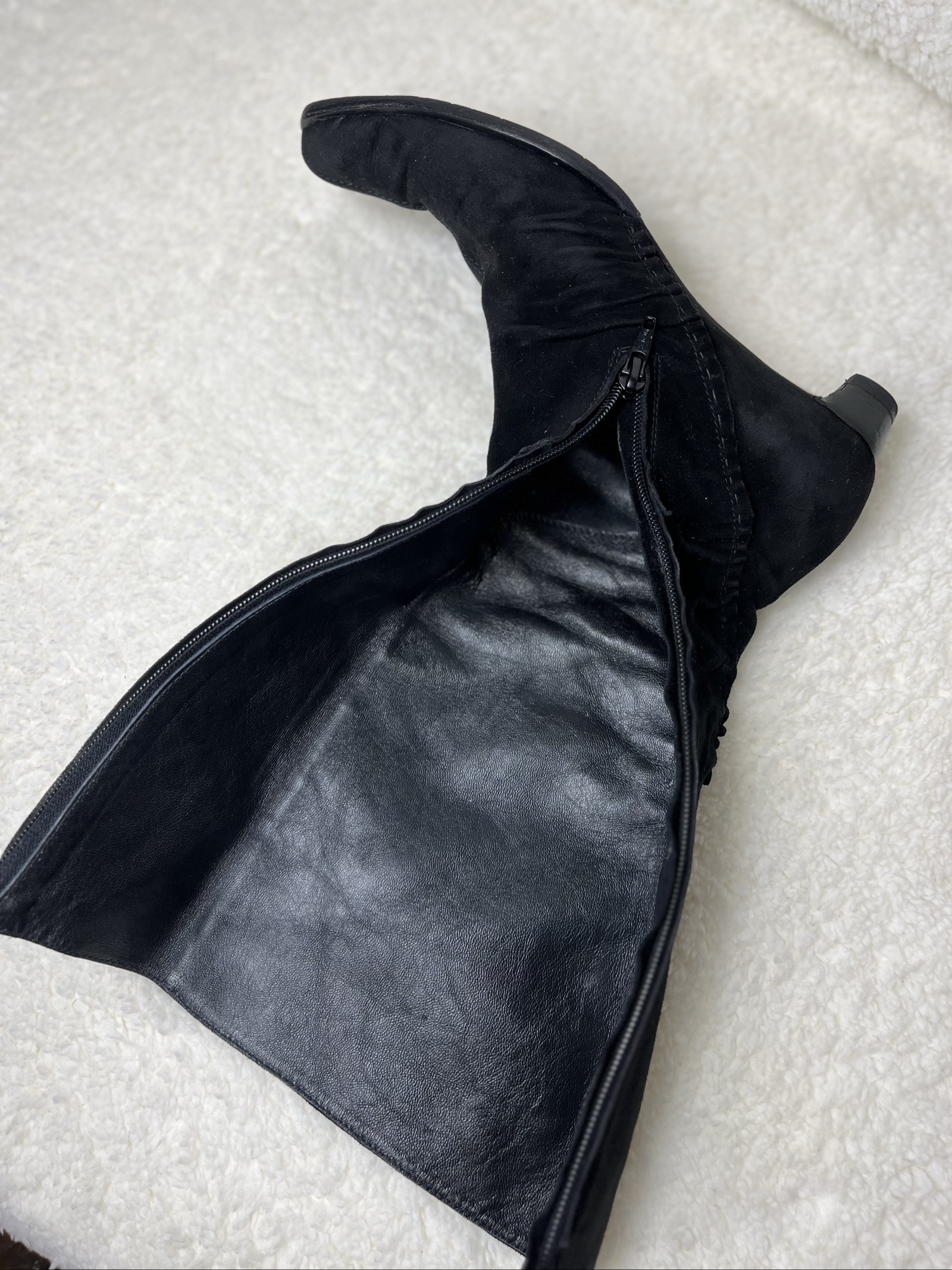 Henry Beguelin real leather Mid-Calf Boots pointed toe suede 37 Luxus shoes image 7