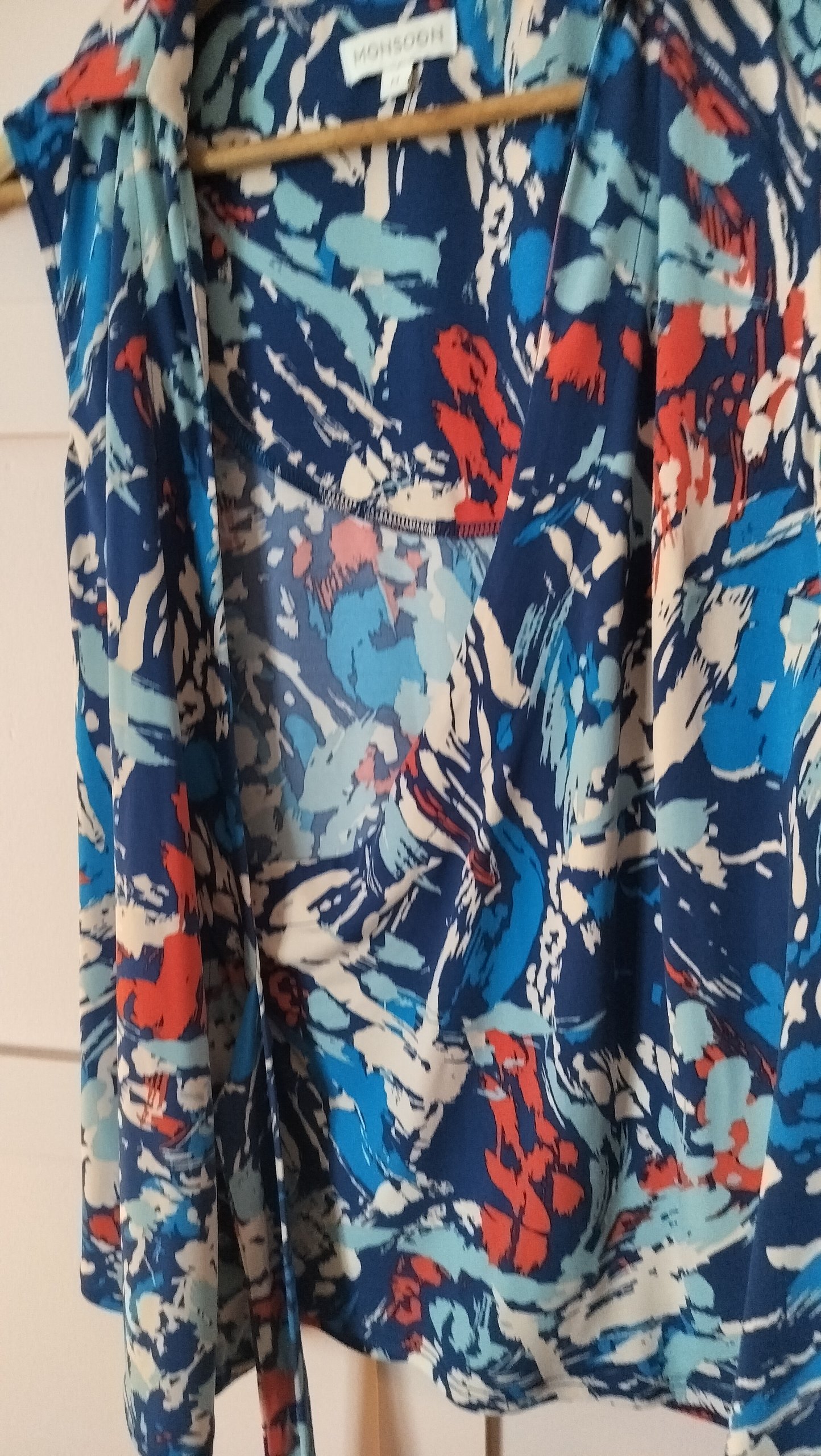 Monsoon Blue Multi Sleeveless Print Top Medium image 2