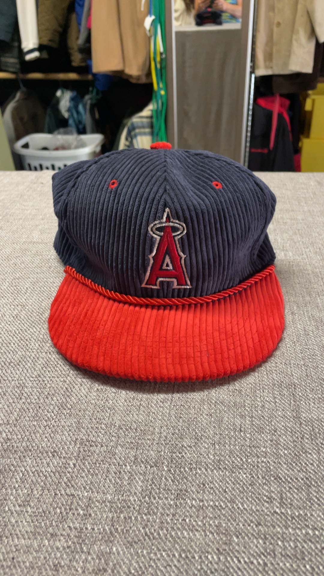 Sixth Man Promotions Navy & Red Corduroy Snapback Hat One Size image 6