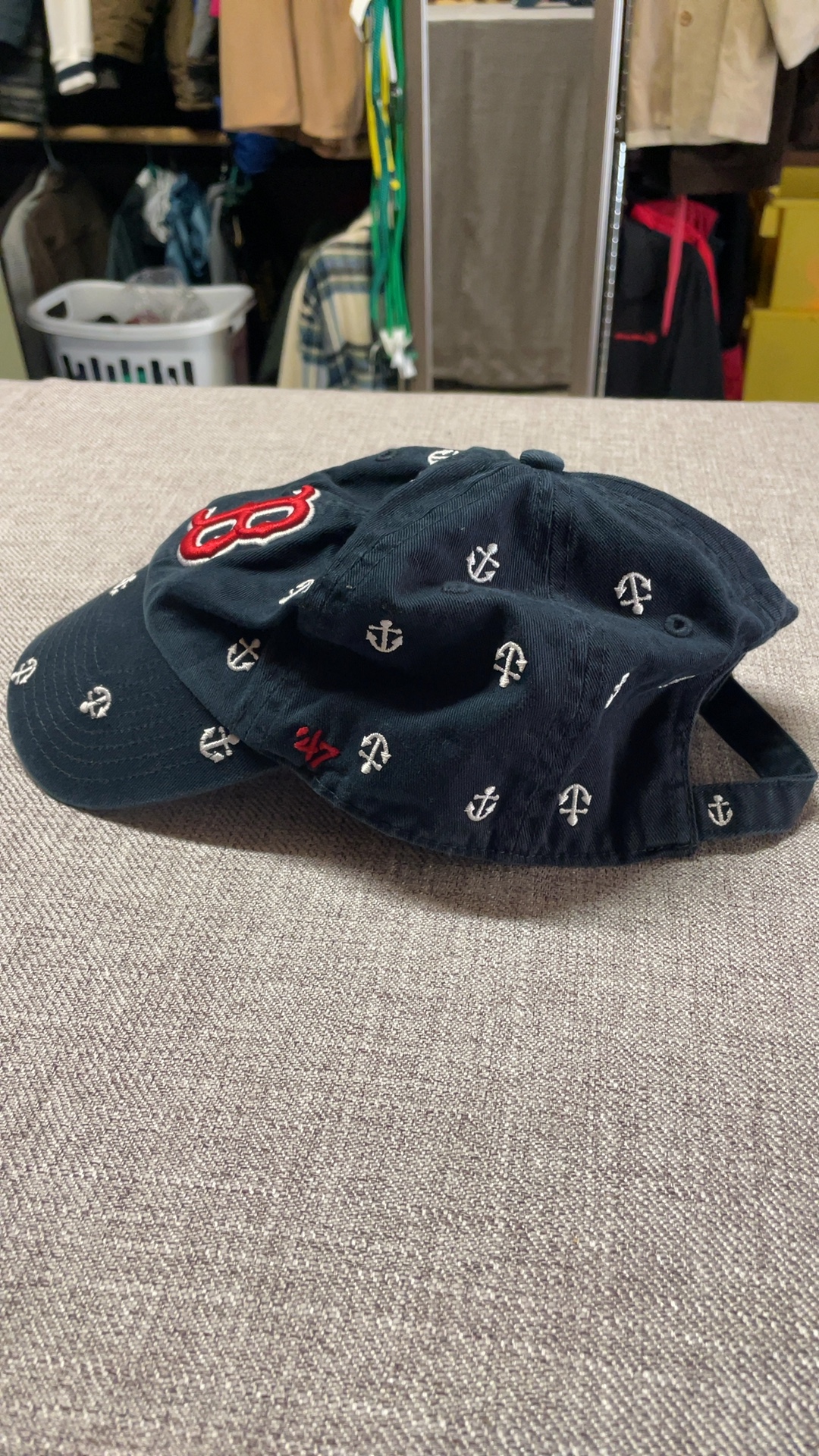 47 Brand Women's Navy Boston Red Sox Anchor Embroidered Cap image 9