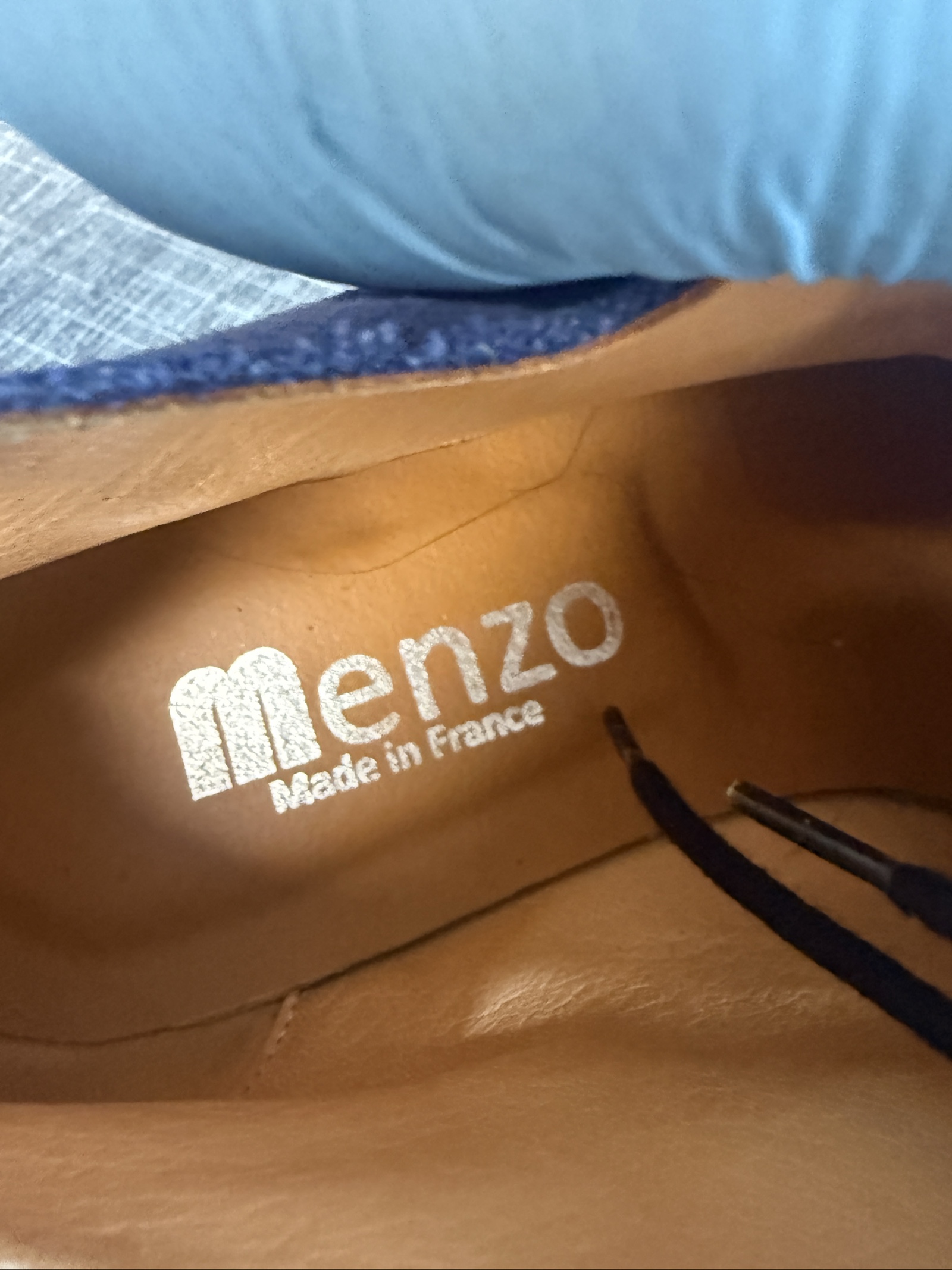 Menzo Men’s Suede Desert Boots UK 8 Navy Blue Leather Lined image 4