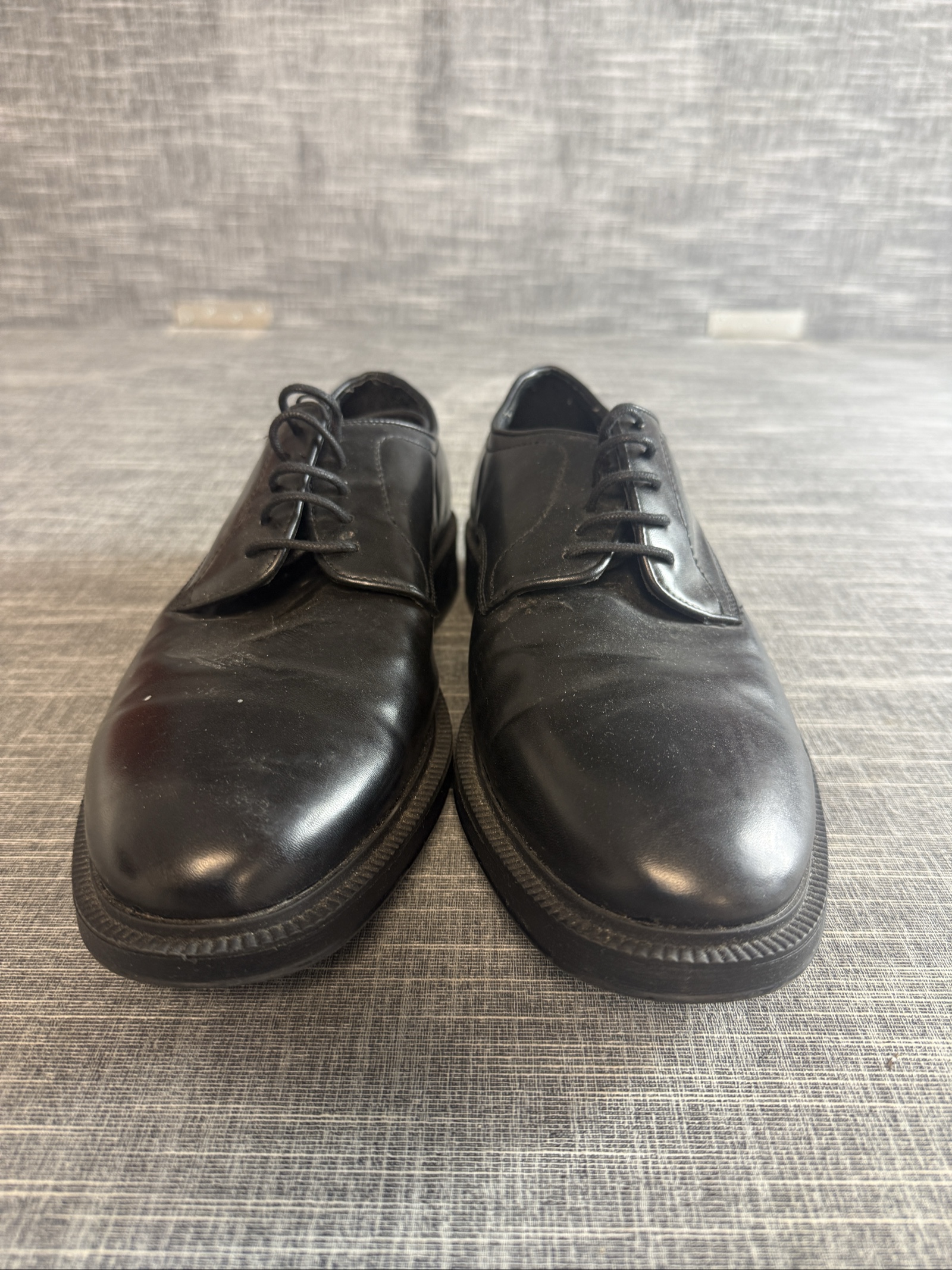 Zara Men's Black Leather Derby Shoes UK 8 image 2