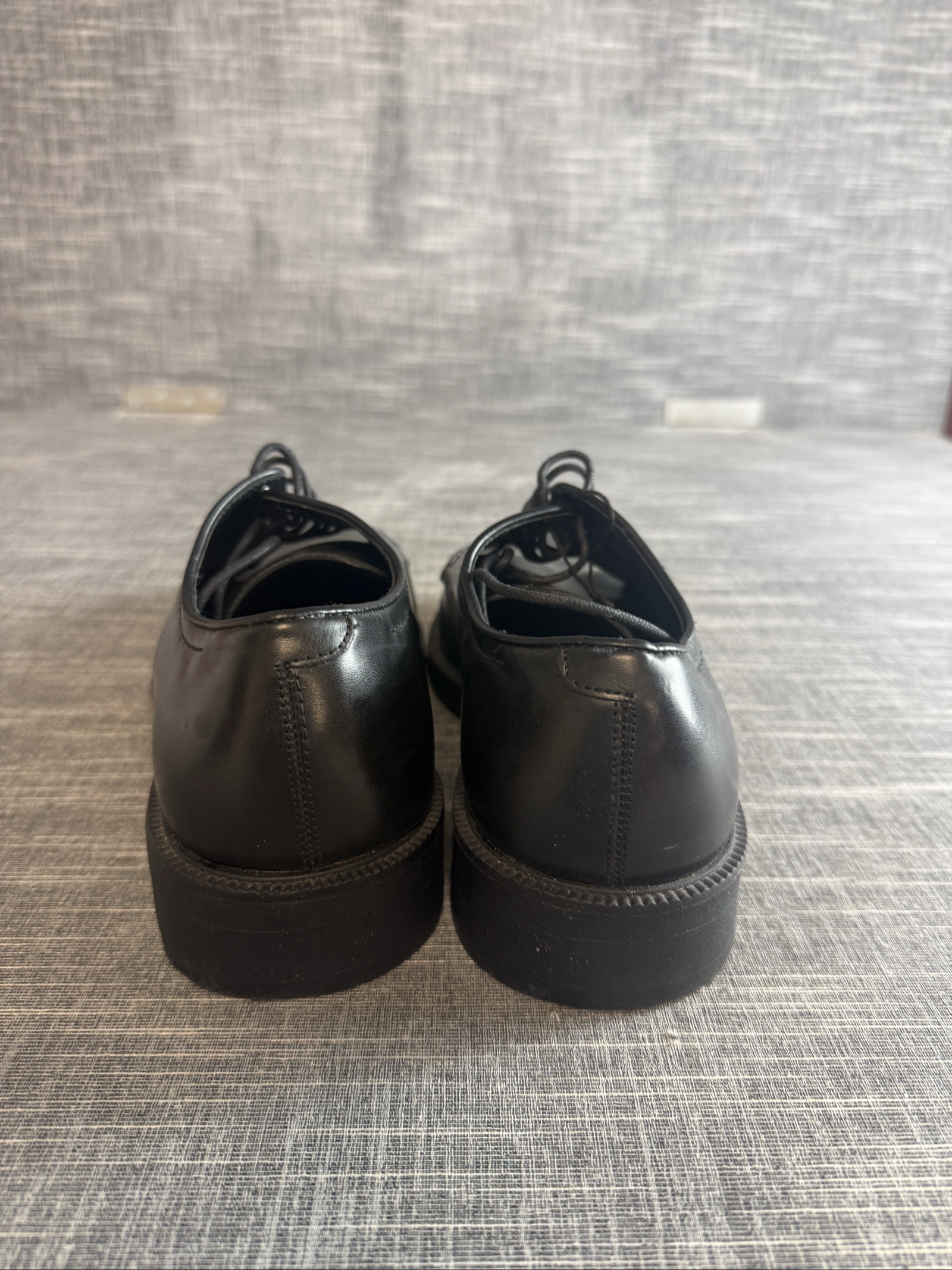 Zara Men's Black Leather Derby Shoes UK 8 image 4
