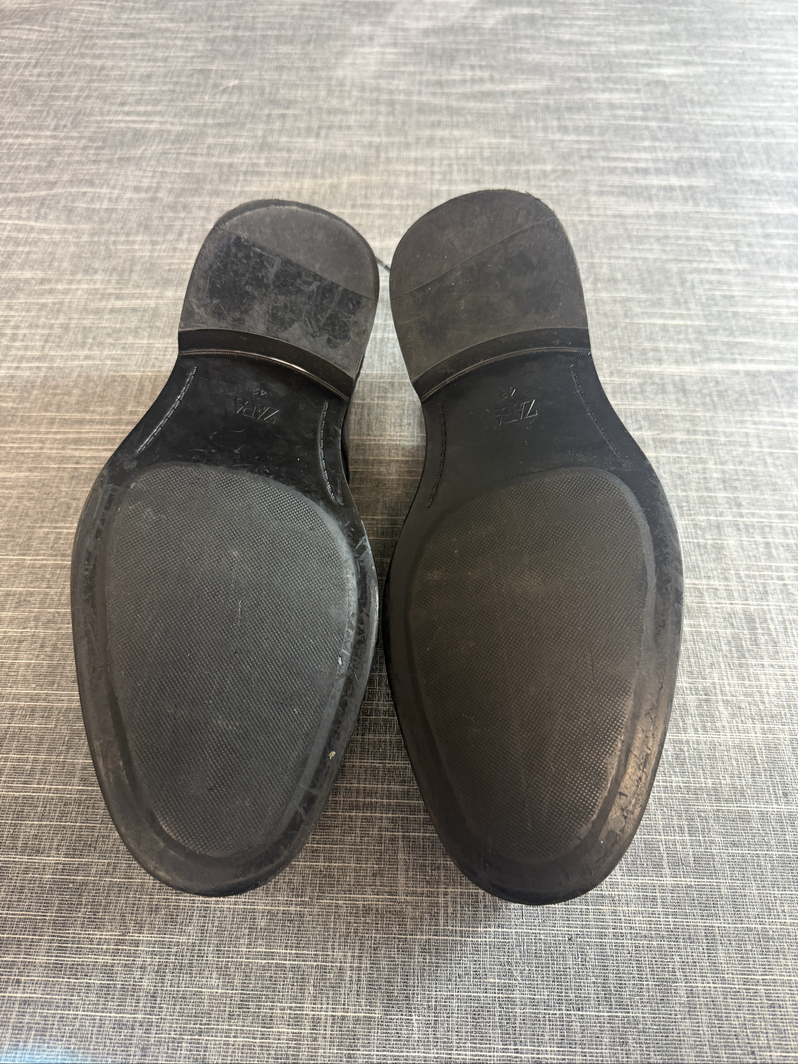 Zara Men's Black Leather Derby Shoes UK 8 image 6