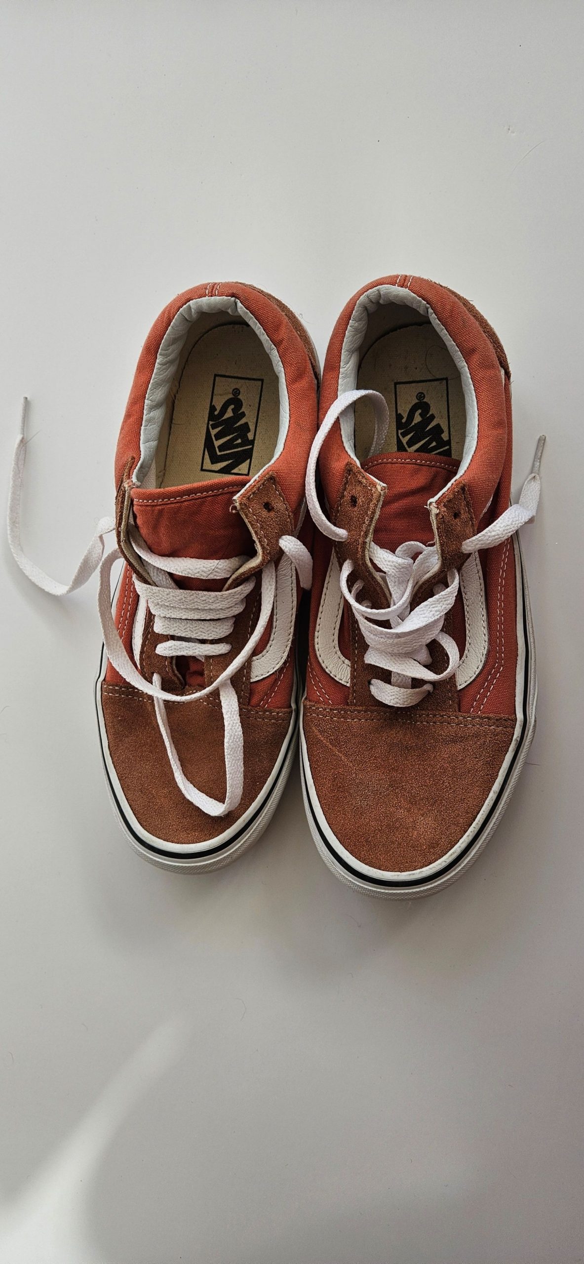 Vans Brown & Rust Old Skool Suede & Canvas Trainers UK 7