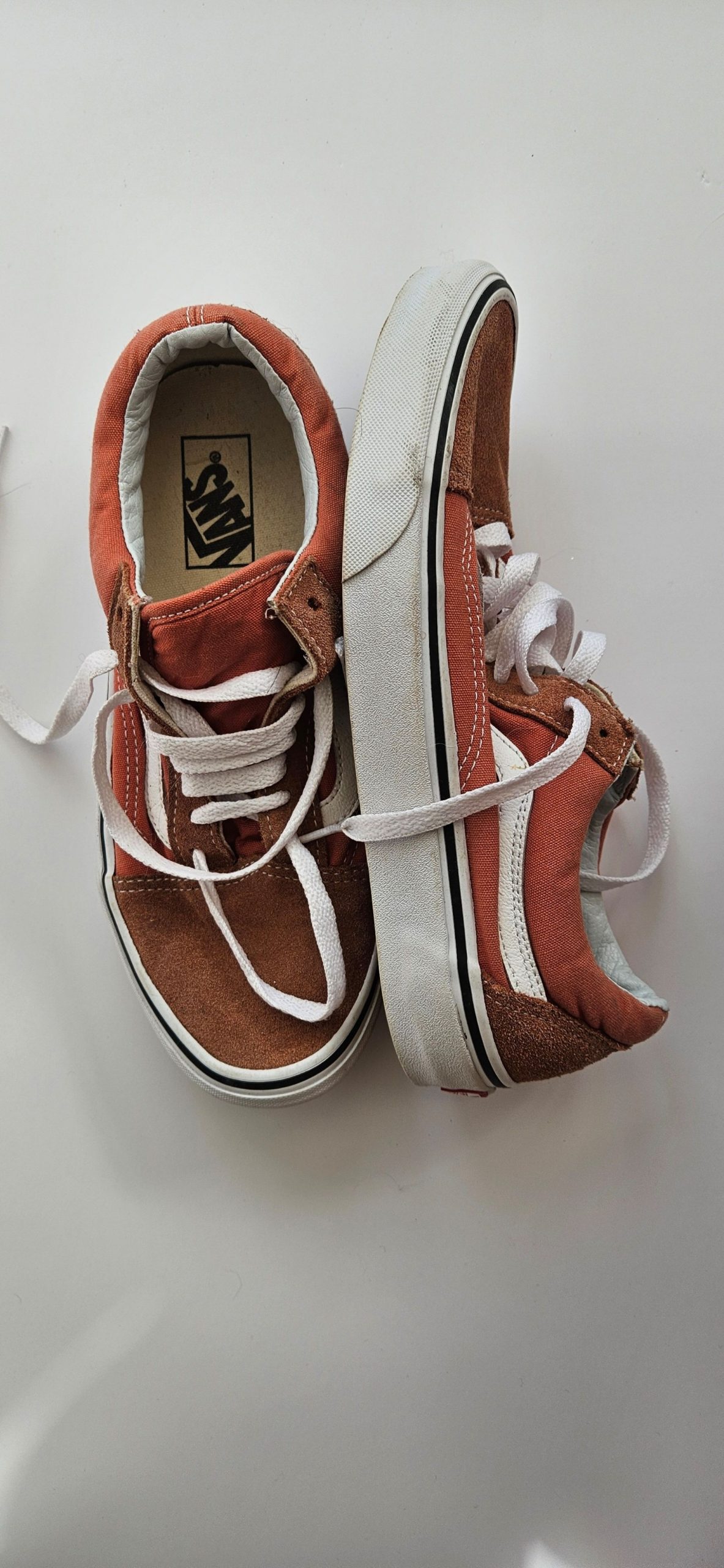 Vans Brown & Rust Old Skool Suede & Canvas Trainers UK 7 image 2