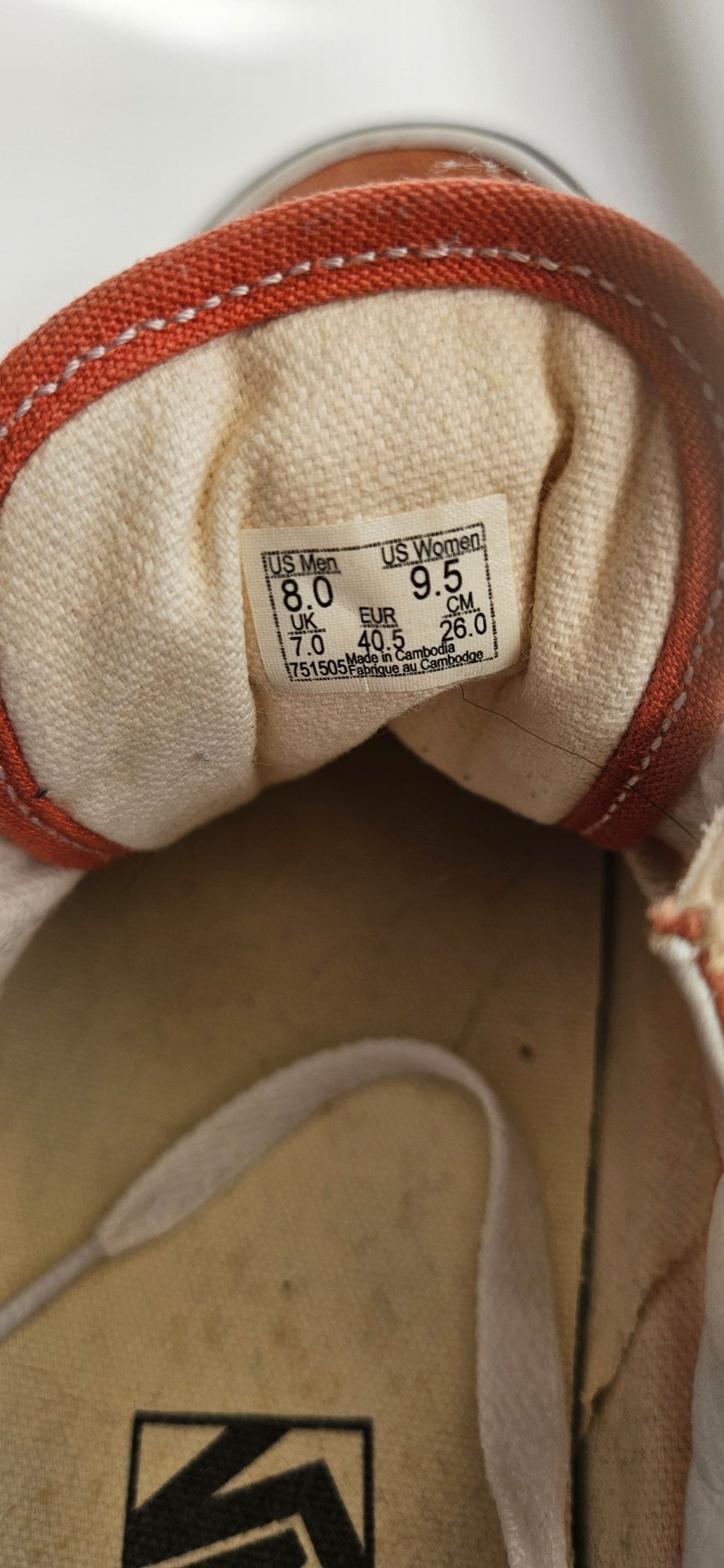 Vans Brown & Rust Old Skool Suede & Canvas Trainers UK 7 image 5