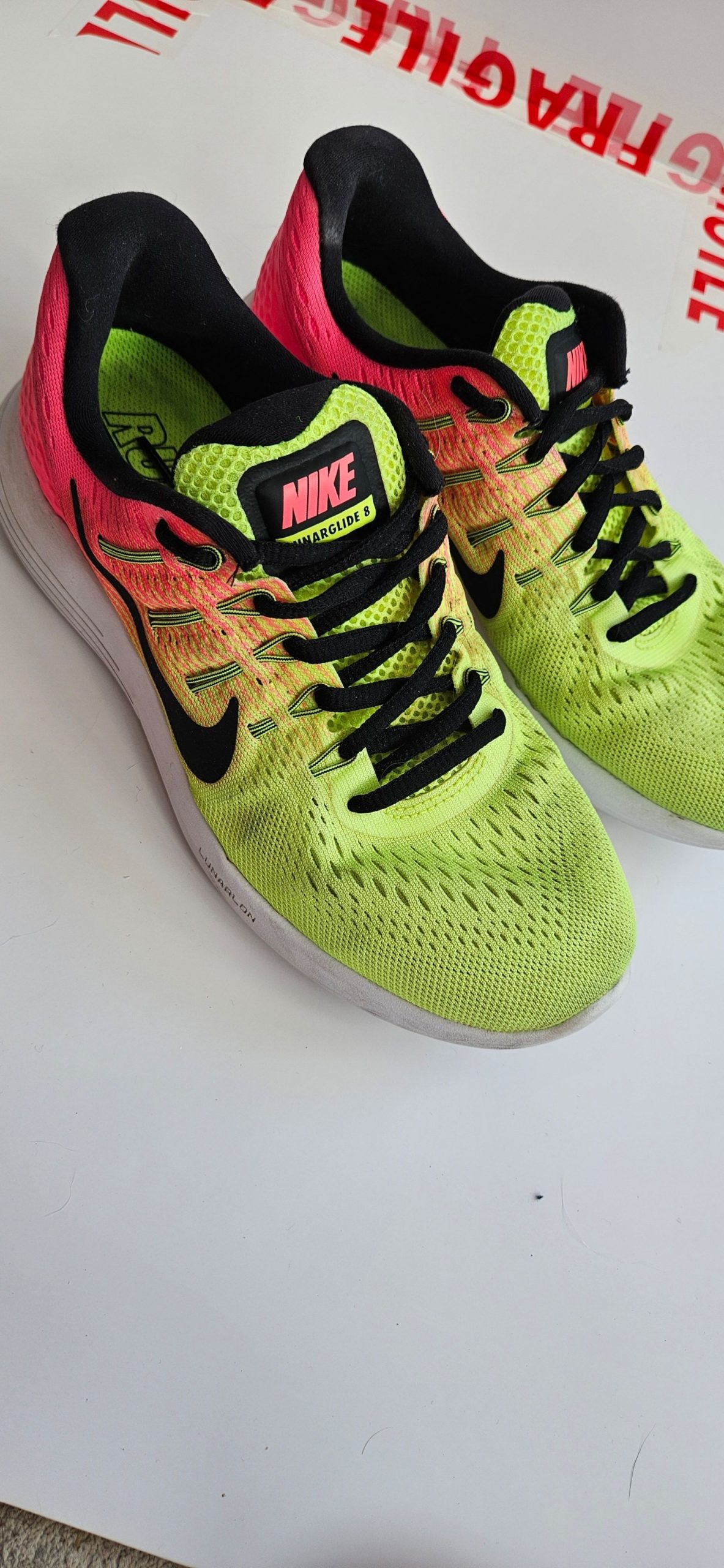 Nike Pink & Yellow Running Shoes US 7.5 UK 5 image 2