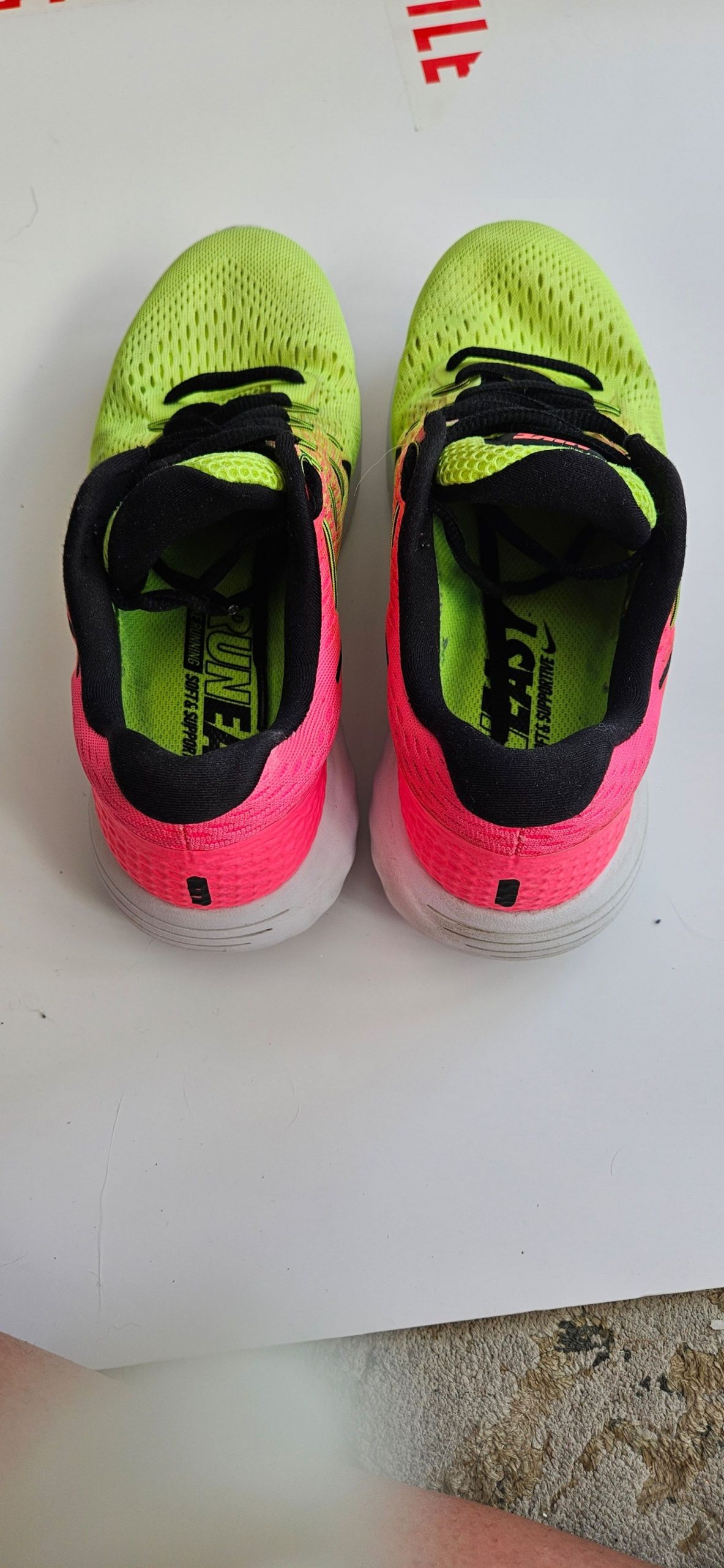 Nike Pink & Yellow Running Shoes US 7.5 UK 5 image 3