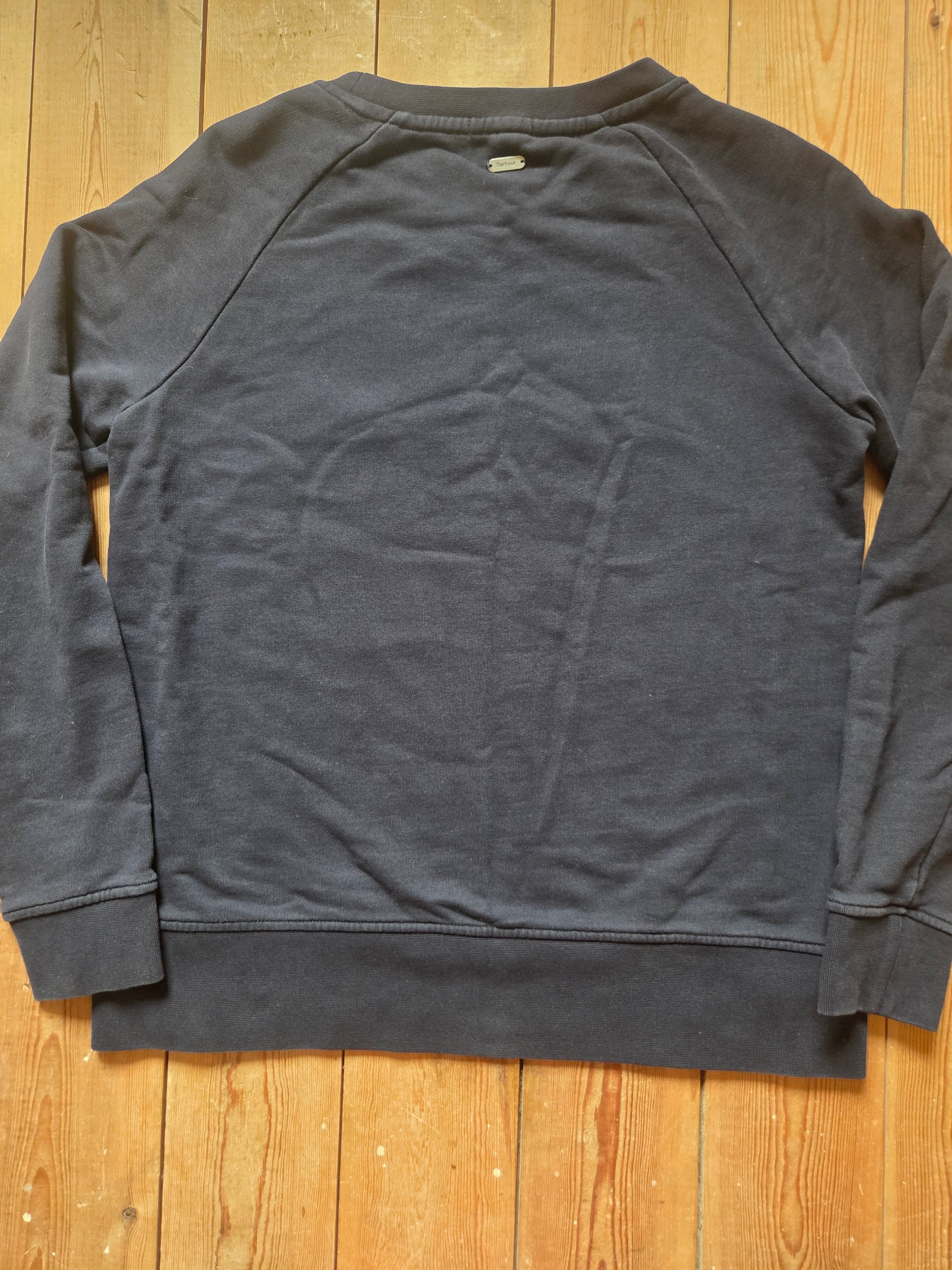 Barbour Otterburn Women’s Sweatshirt Dark Navy Pink Logo UK 12 image 2
