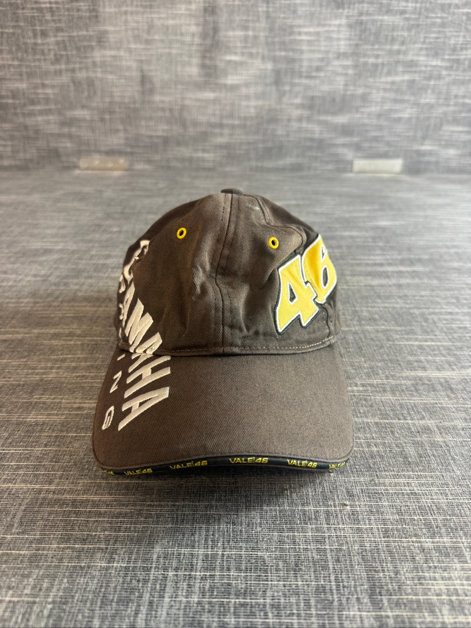 Yamaha Valentino Rossi Racing Embroidered Baseball Cap Black Yellow One Size