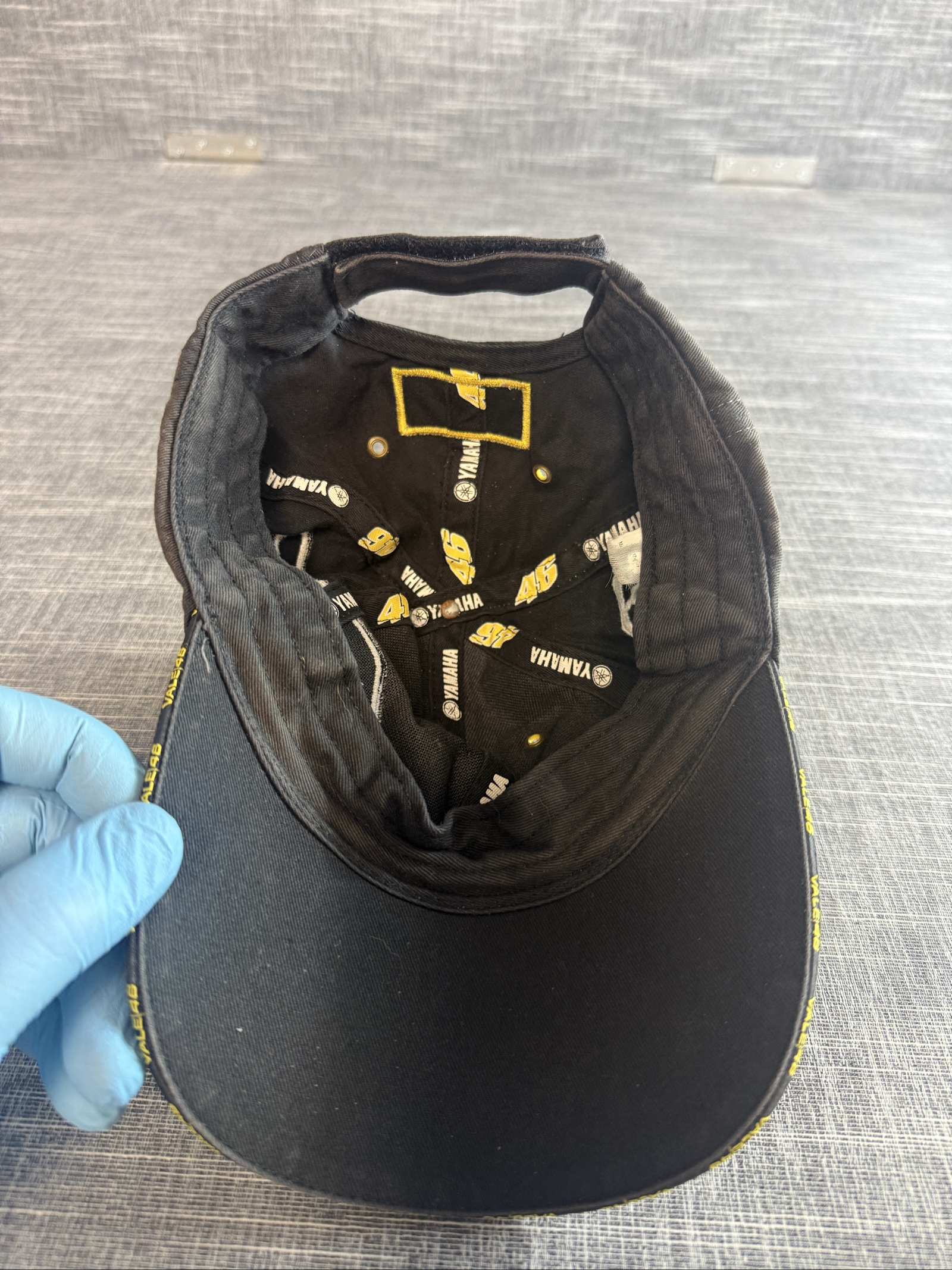 Yamaha Valentino Rossi Racing Embroidered Baseball Cap Black Yellow One Size image 5