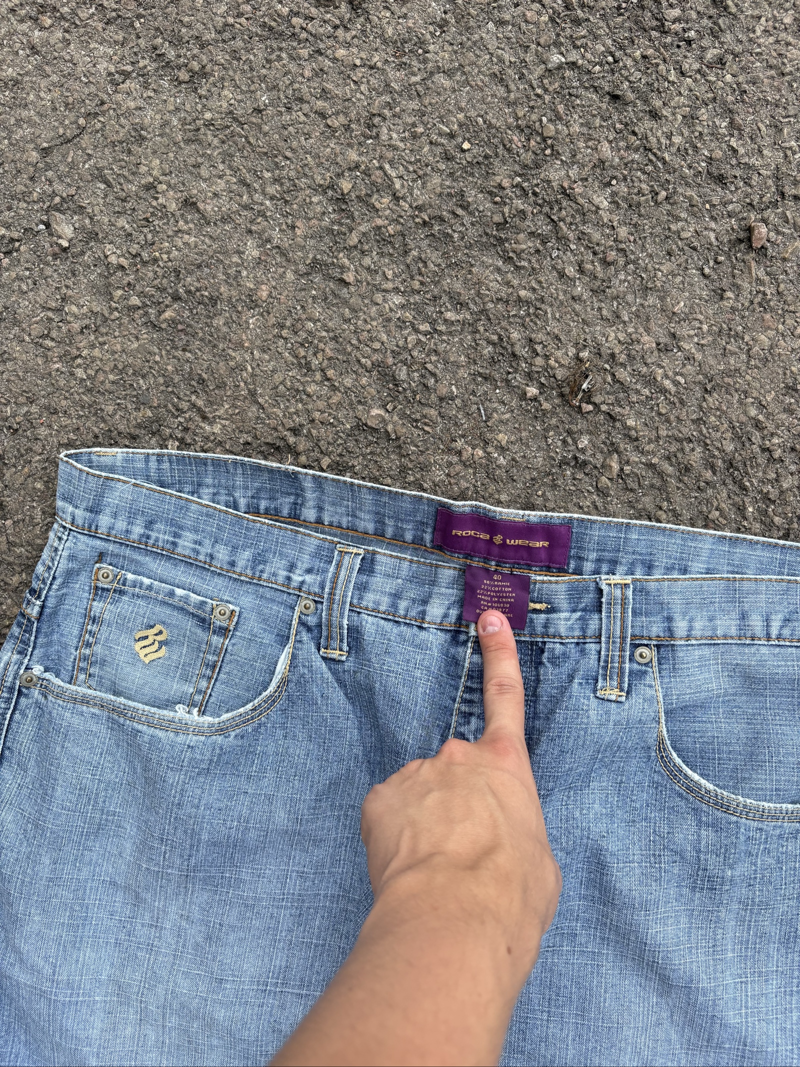 Rocawear Light Blue Denim Jeans 40 Relaxed Fit image 4