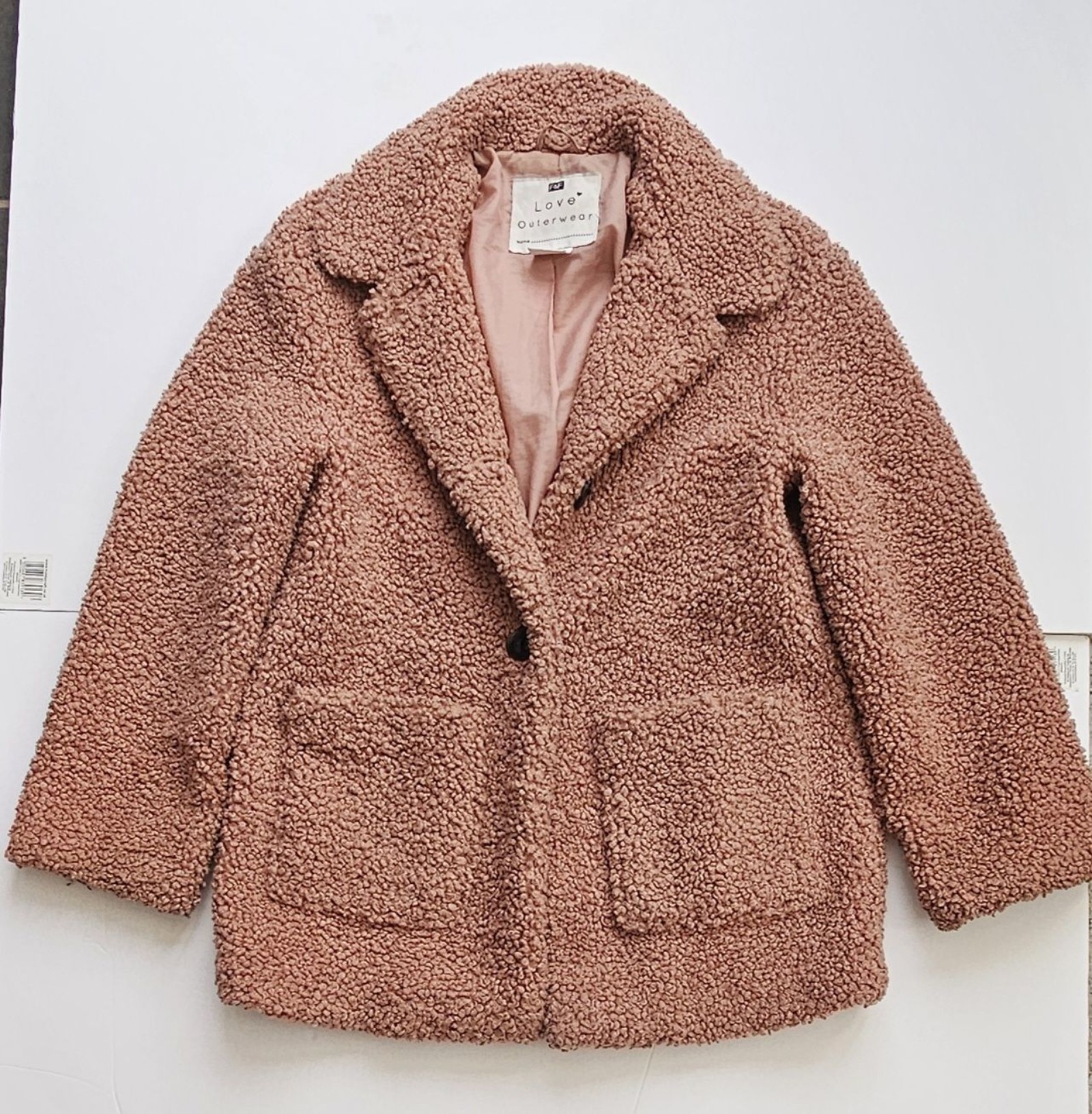 F&F Kids Brown Teddy Coat UK 11-12Y 100% Polyester