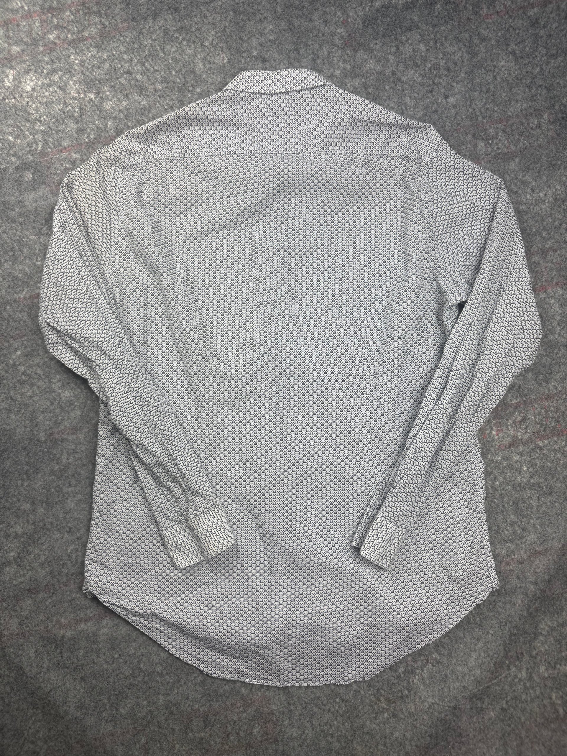 Zara Man White & Black Skull Print Slim Fit Shirt EUR XL / USA XL image 6