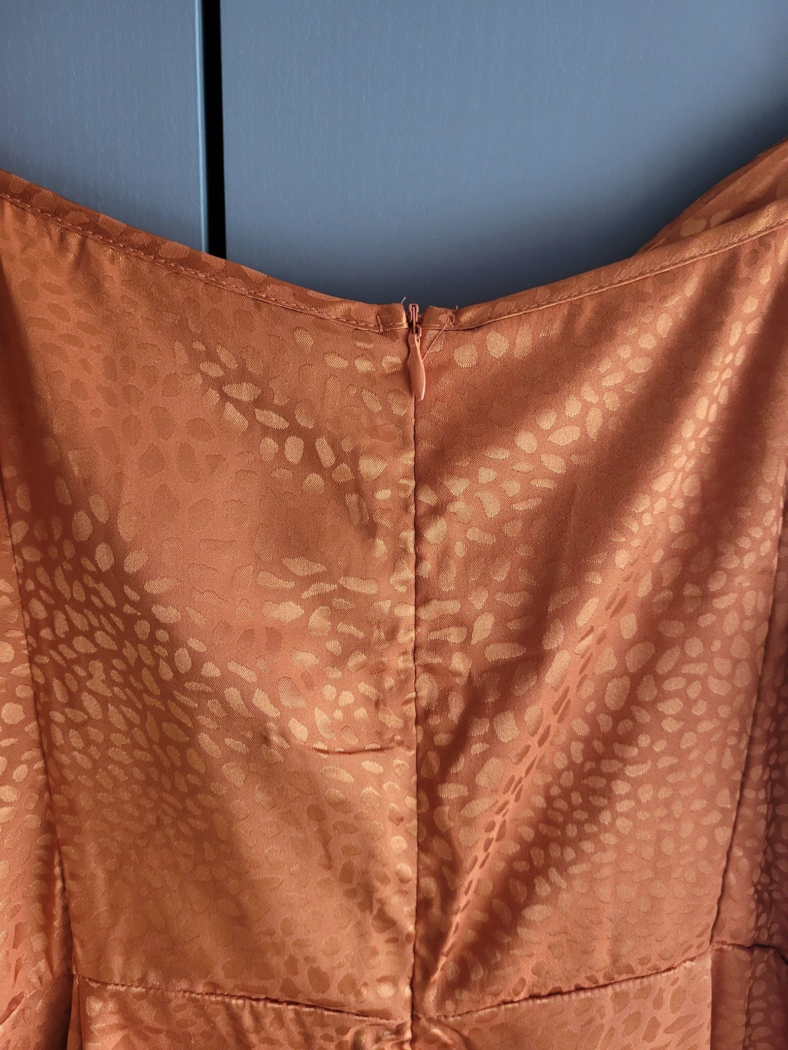SHEIN Women's Orange Satin Slip Dress 3XL Jacquard image 3