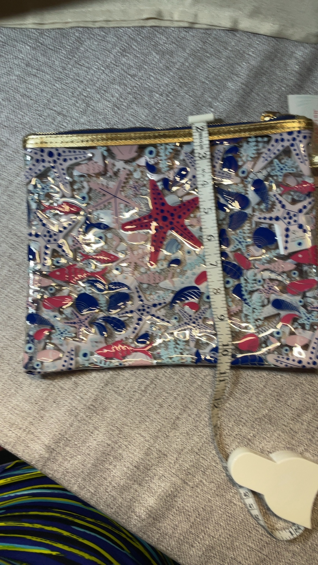 Salty Starfish Multi Starfish Print Waterproof Pouch 10 x 8 in image 2