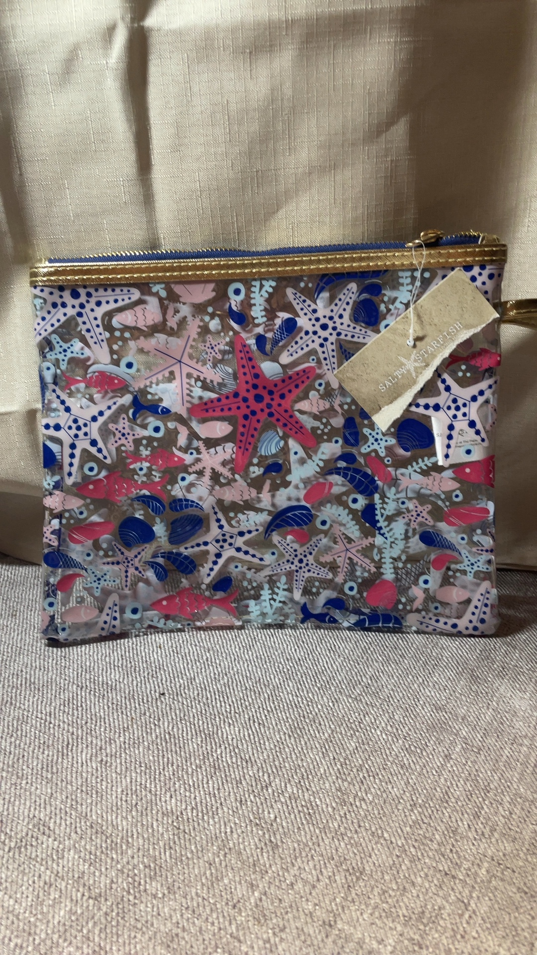 Salty Starfish Multi Starfish Print Waterproof Pouch 10 x 8 in image 3