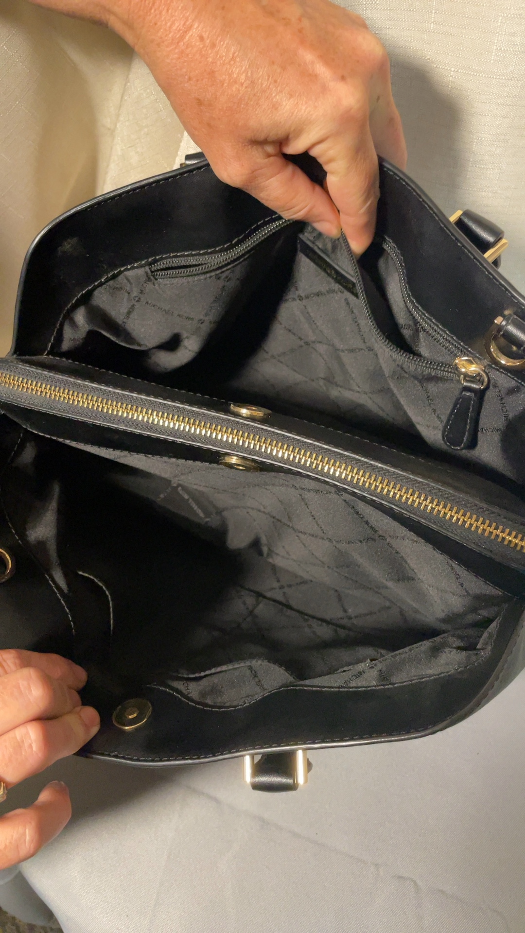 Michael Kors Black Leather Satchel Handbag image 2