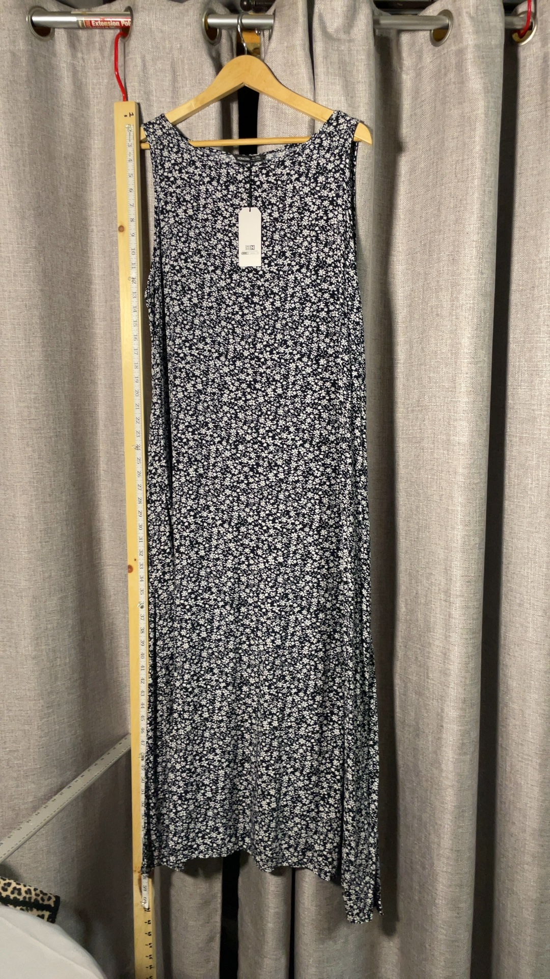 Noracora Black & White Floral Sleeveless Maxi Dress 2XL Polyester image 7