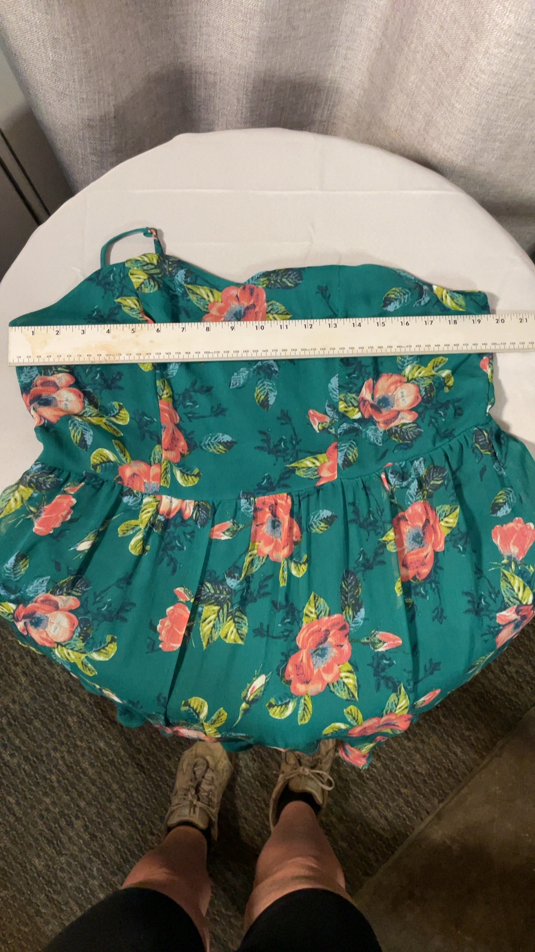 Xhilaration Women Green Floral Maxi Dress XXL image 2