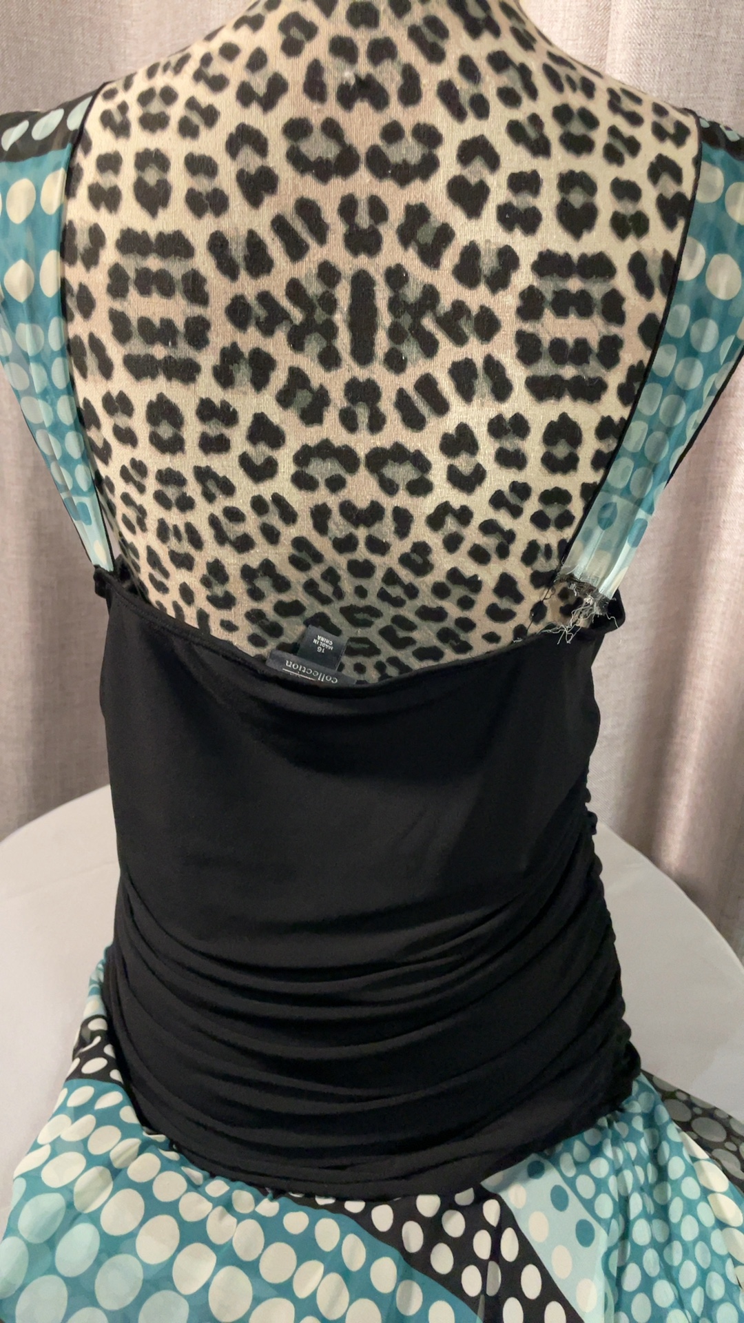 Collection Black & Blue Polka Dot Dress size 16 image 2