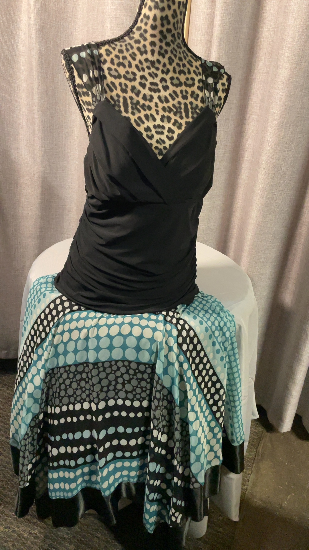 Collection Black & Blue Polka Dot Dress size 16