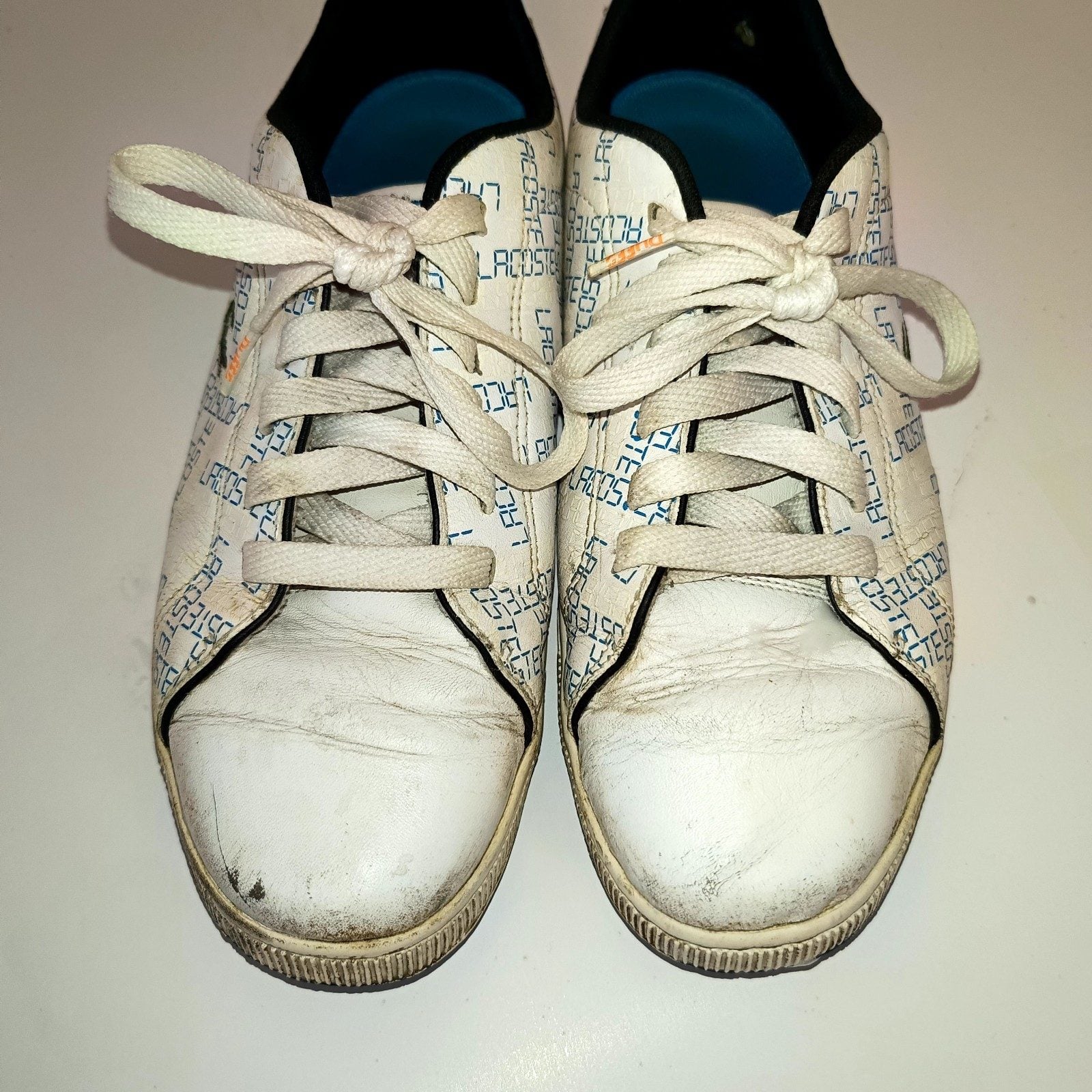 Lacoste White & Blue Carnap Sneakers US 12 Men's image 2