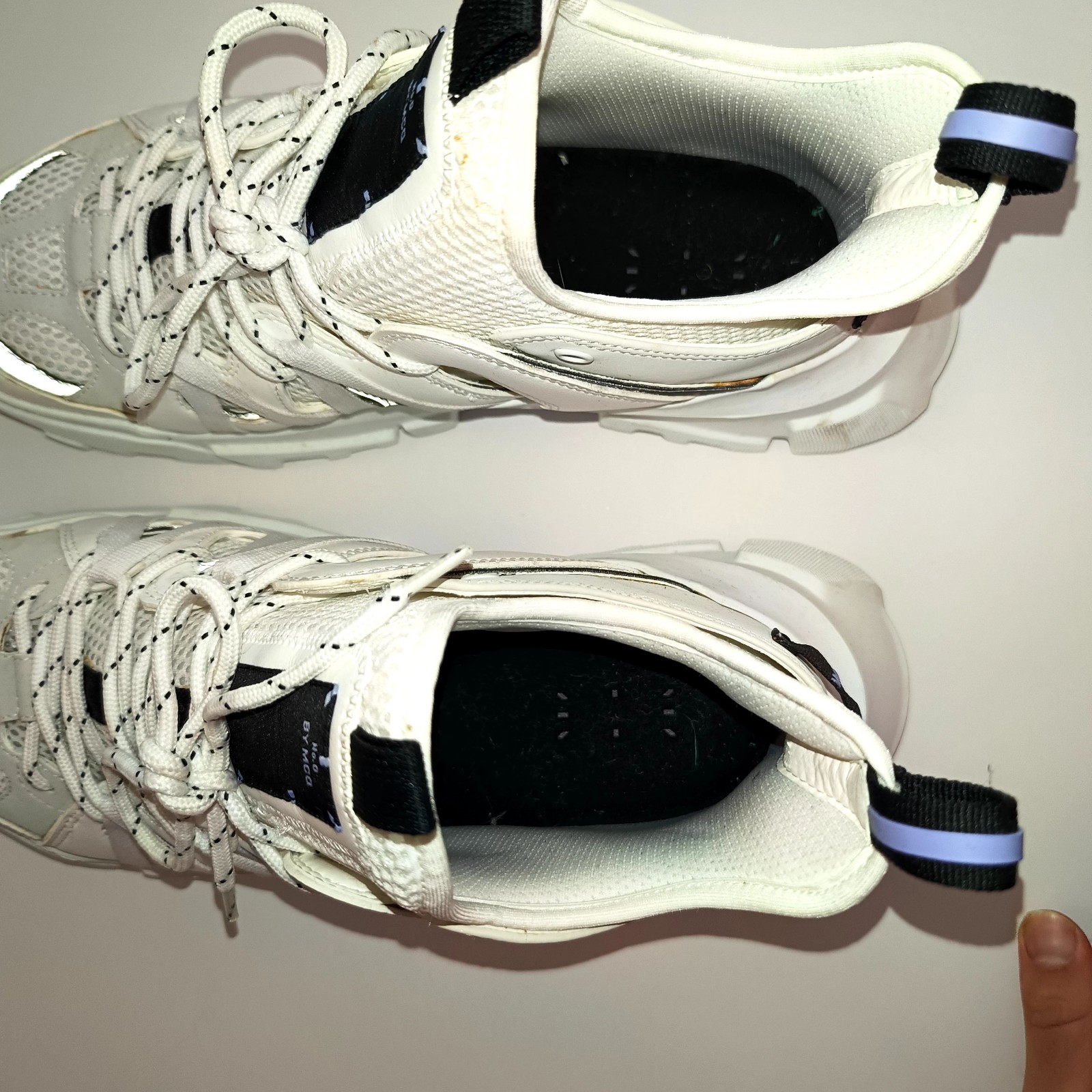 McQ Men Beige & Black Chunky Sneakers 45it/12us image 4