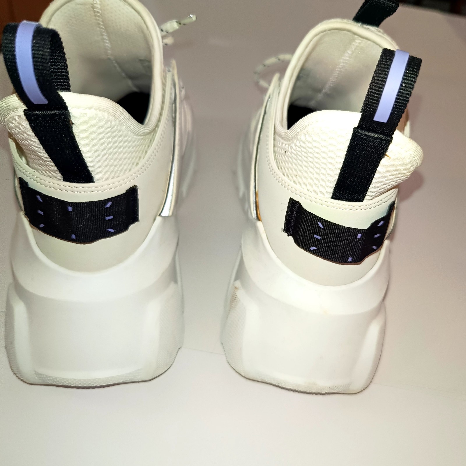 McQ Men Beige & Black Chunky Sneakers 45it/12us image 6