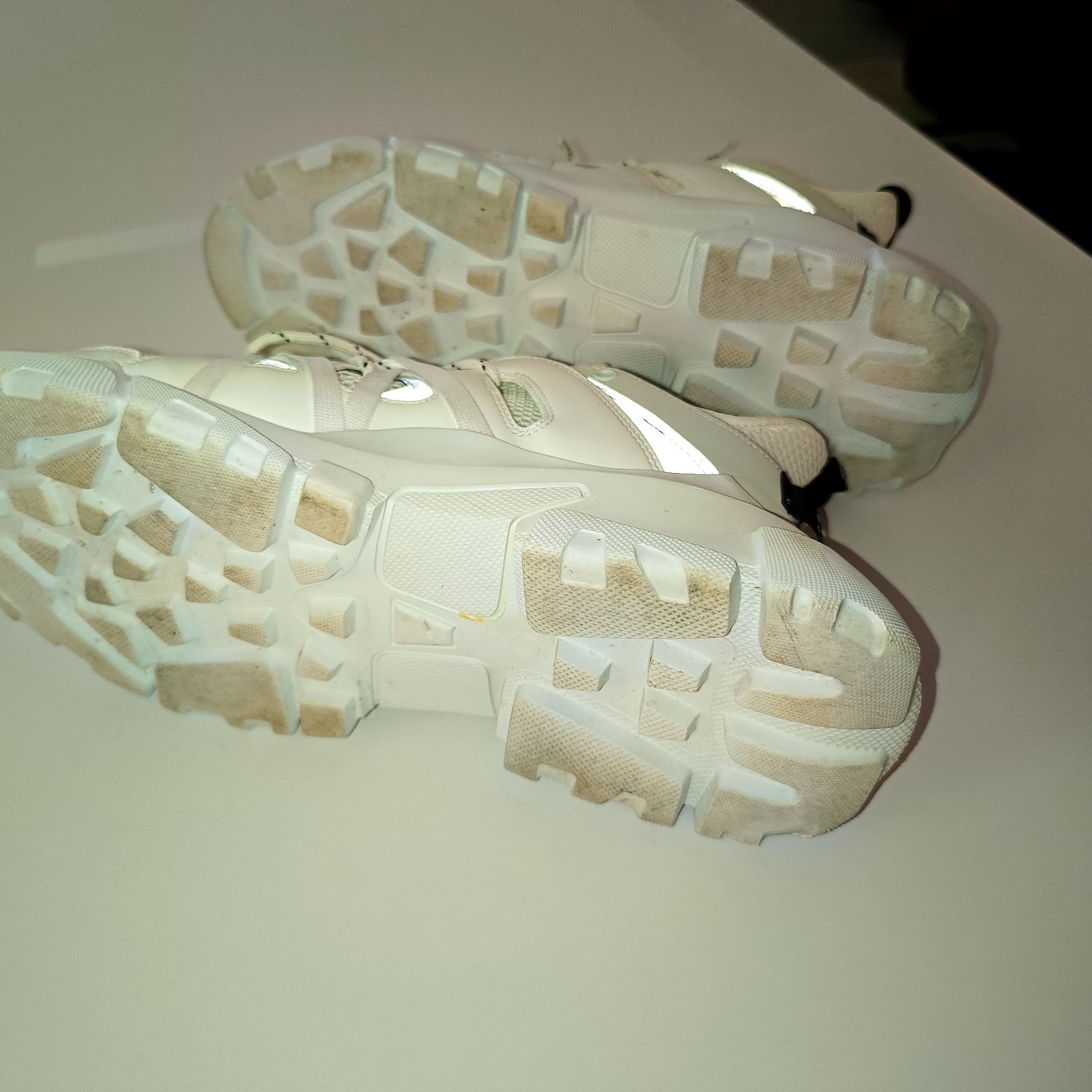 McQ Men Beige & Black Chunky Sneakers 45it/12us image 8