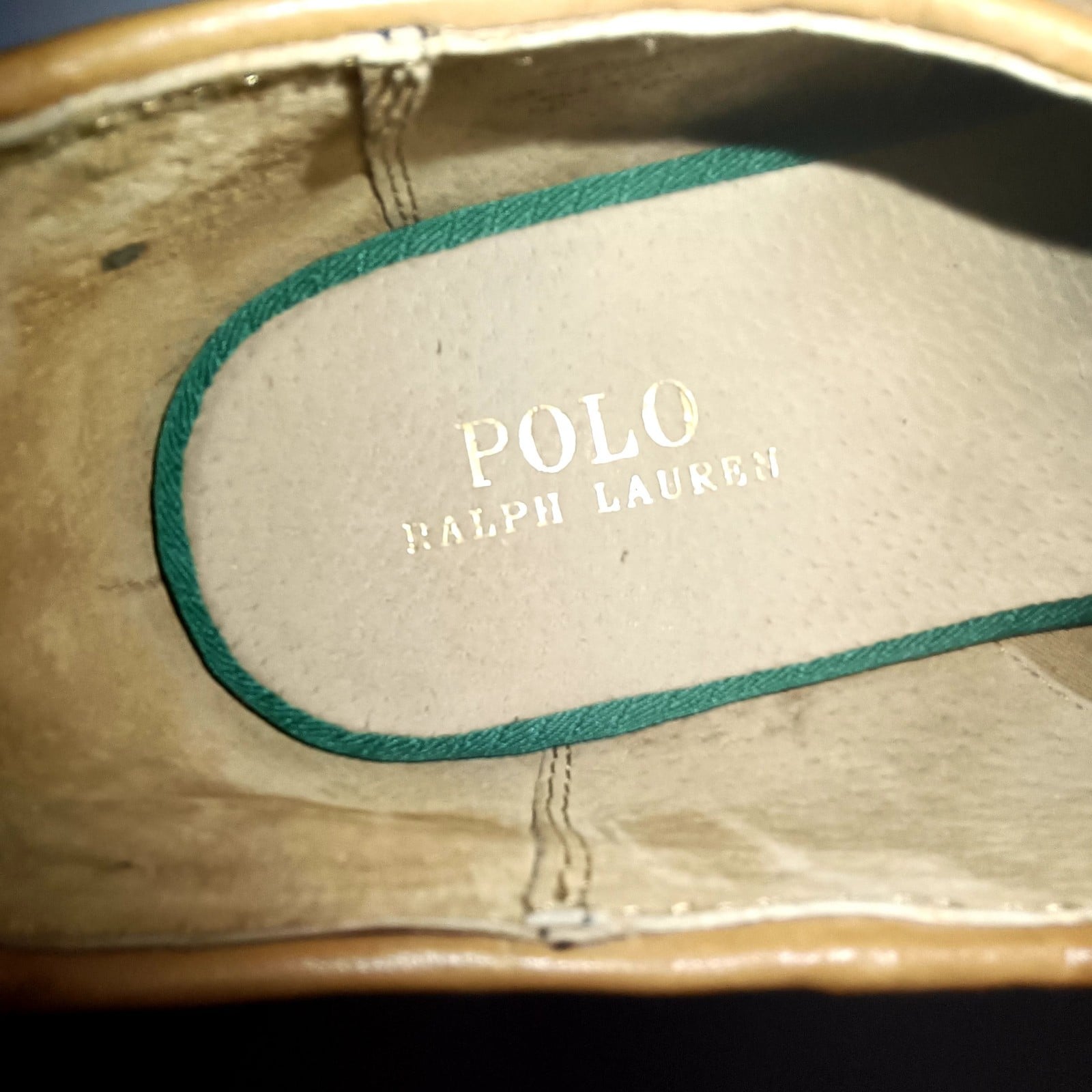 Polo Ralph Lauren Blue & Tan Leather Suede Oxfords US 12 image 3