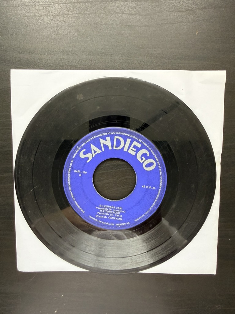 San Diego Vinyl 45 RPM Record Single Orquesta Caravana Gallito Blanca Mantilla image 2