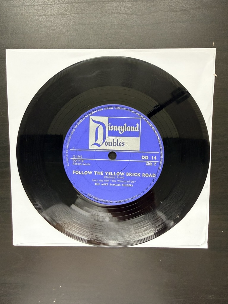 Disneyland Doubles Vinyl Record 7" Single Over The Rainbow & Follow The Yellow Brick Road image 2