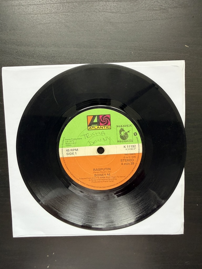 Boney M Vinyl Single Rasputin 45 RPM 7" single