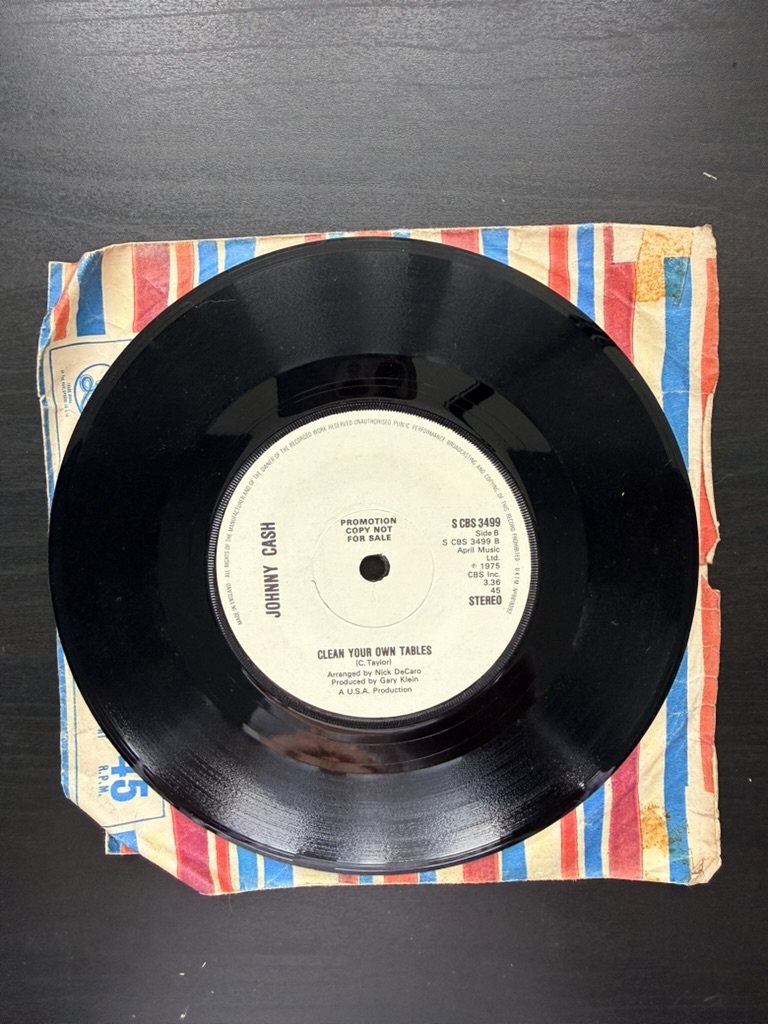Johnny Cash Smokey Factory Blues Vinyl Record Single 7 inch 45RPM image 2