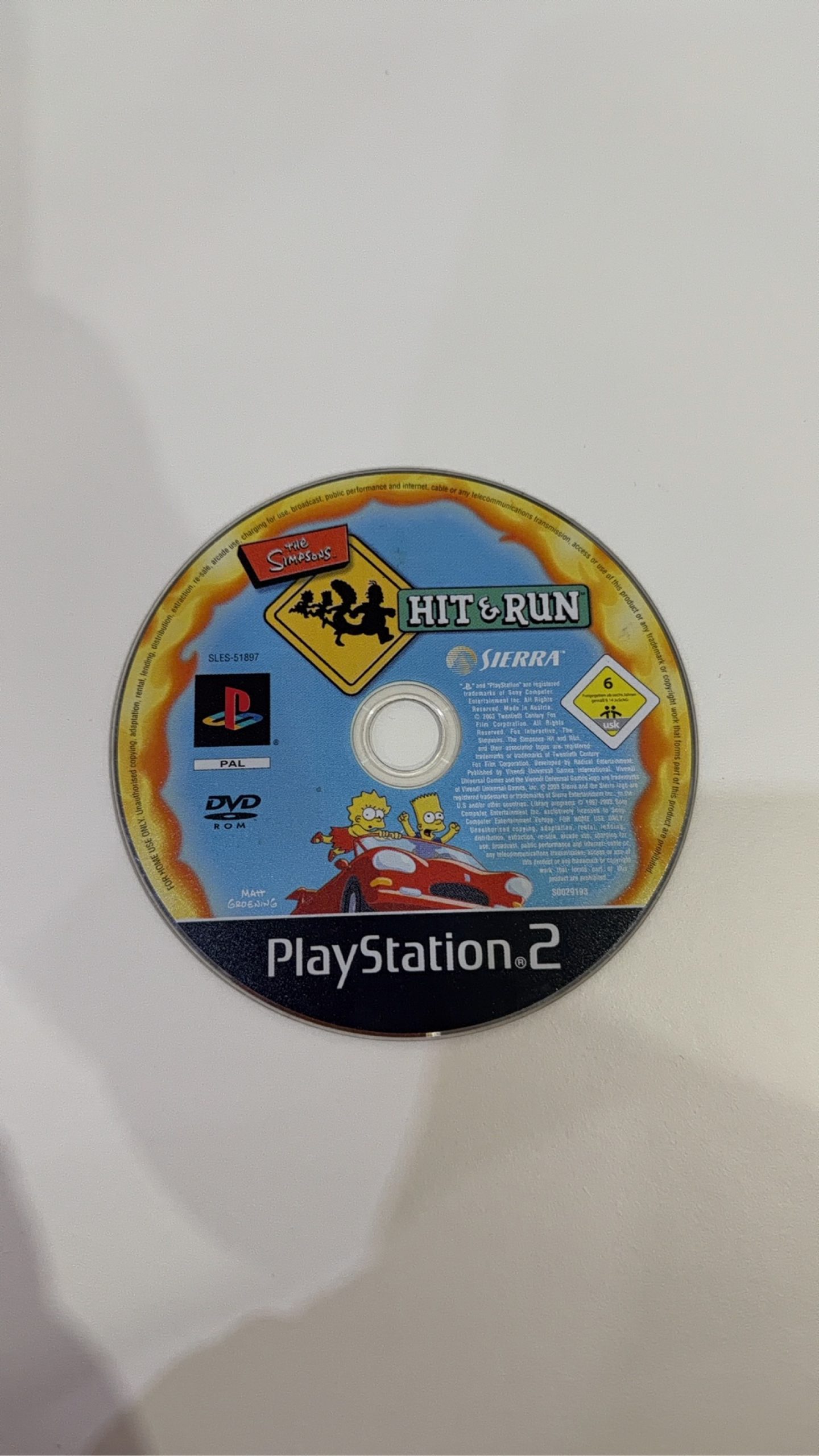 The Simpsons Hit & Run Sony PlayStation 2 PS2 No Manual PAL UK image 3