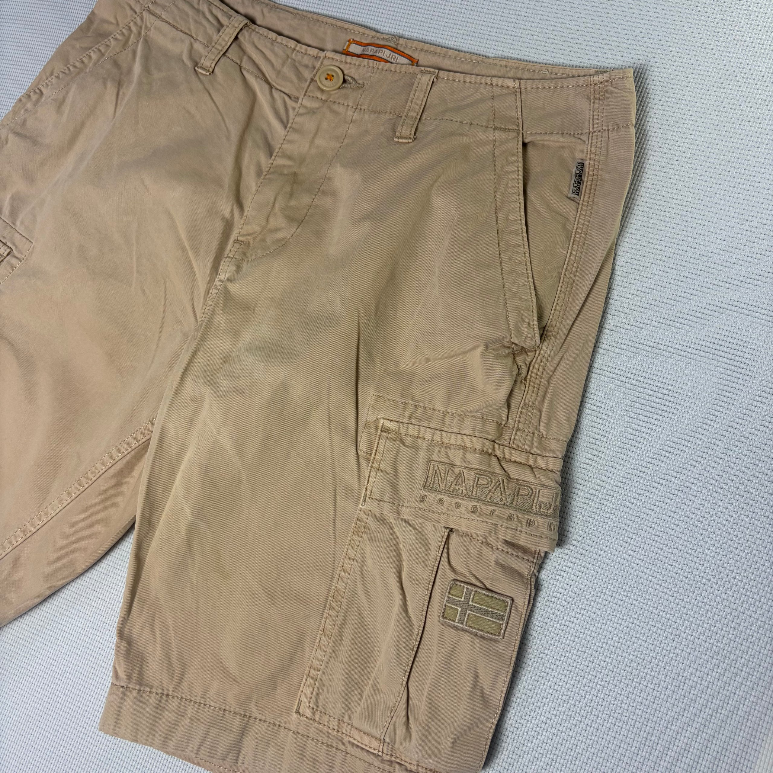 Napapijri Cargo Shorts Beige Men's W30 Workwear Utility image 2