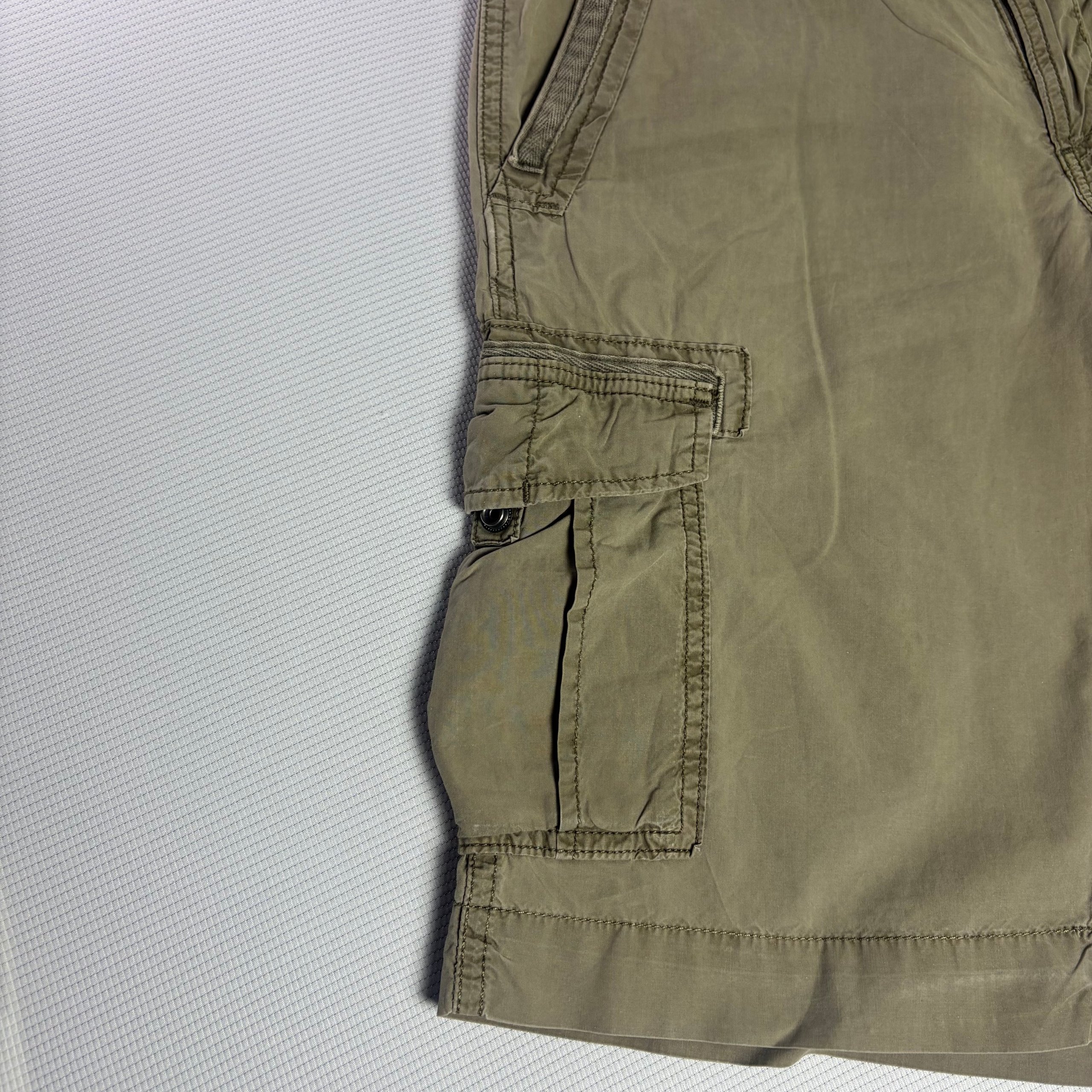 Napapijri Cargo Shorts Khaki Olive Men's W30 Workwear Utility image 4
