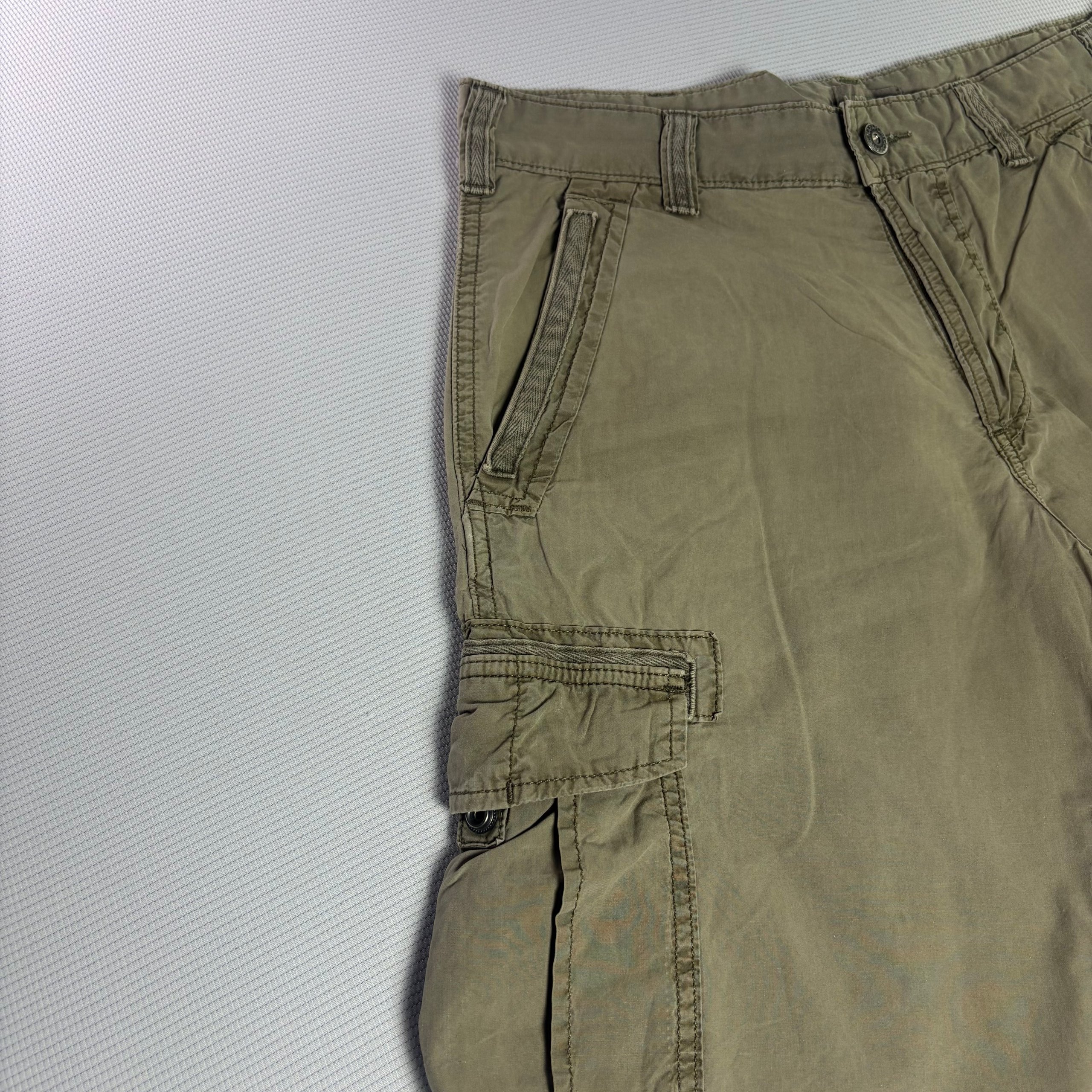 Napapijri Cargo Shorts Khaki Olive Men's W30 Workwear Utility image 5