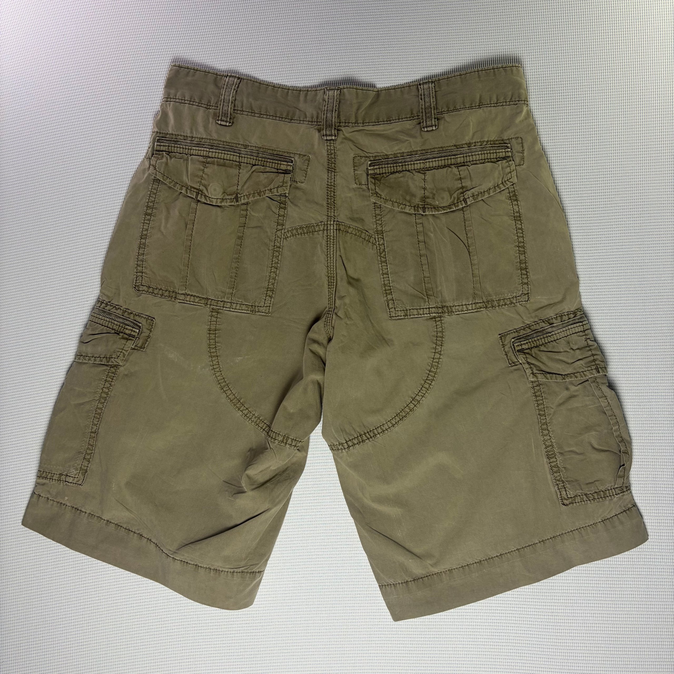 Napapijri Cargo Shorts Khaki Olive Men's W30 Workwear Utility image 10