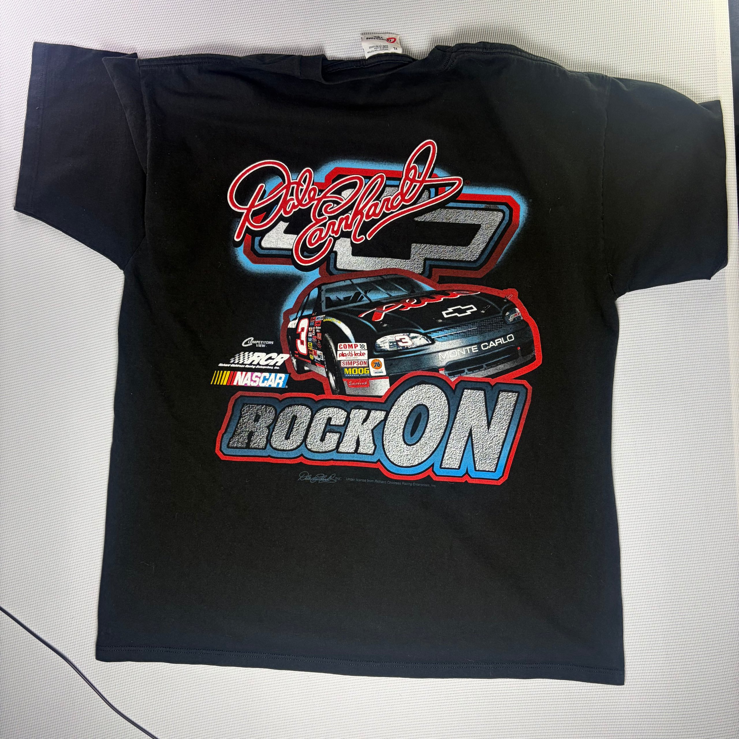 Dale Earnhardt #3 Rock On NASCAR Vintage T-Shirt Black XL Racing image 3