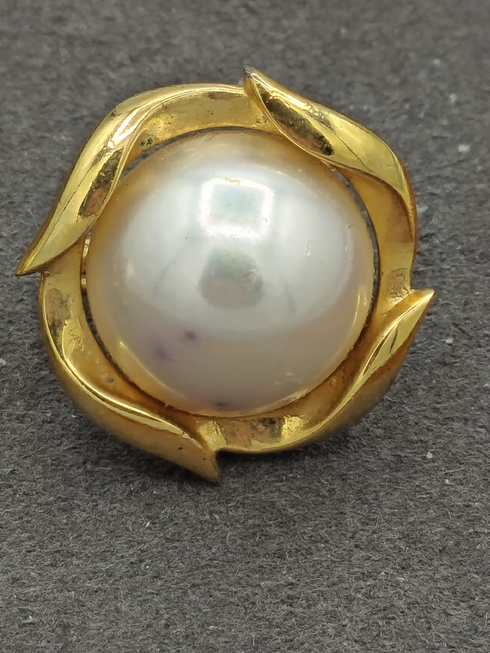 Pearl & Gold Tone Floral Clip-On Earrings 2.2 cm Women image 8